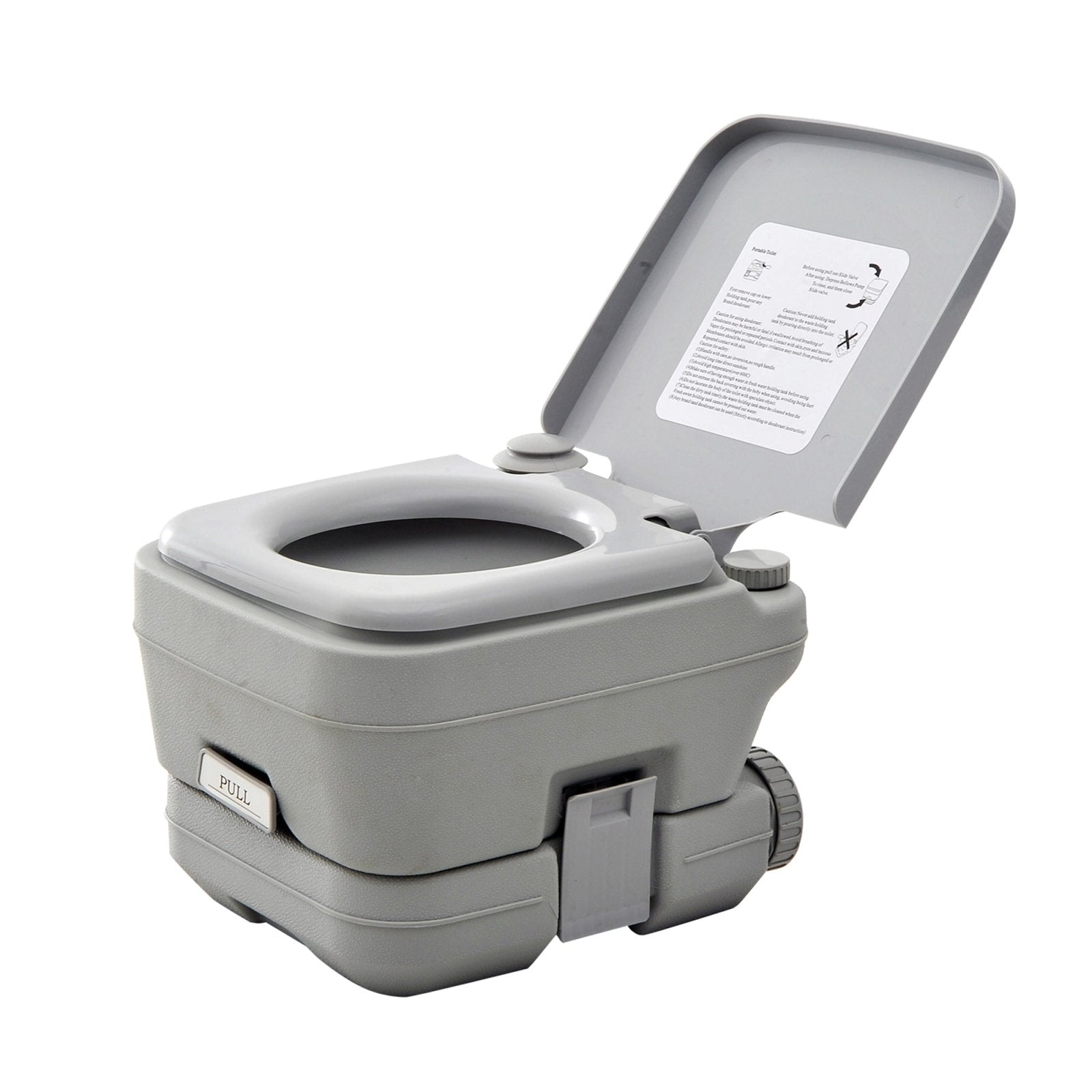 10L Portable Travel Toilet Outdoor Camping Picnic with 2 Detachable Tanks & Push - button Operation, Grey - Bedzy UK modern and affordable home furniture England