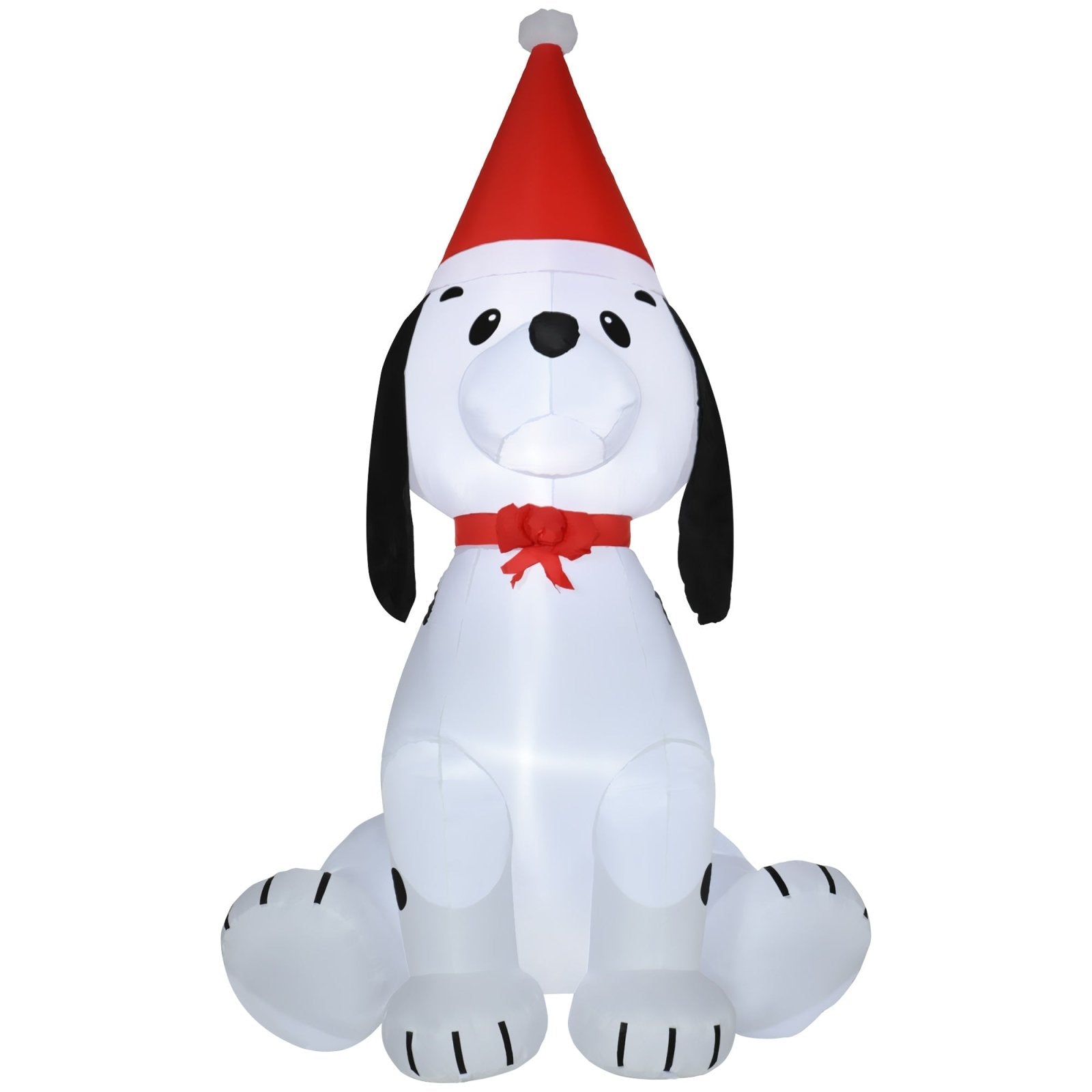 1.8m Inflatable Christmas Puppy Dog Wearing Santa Hat Lighted Outdoor Decoration Blow Up Decor for Holiday Indoor - Bedzy UK modern and affordable home furniture England