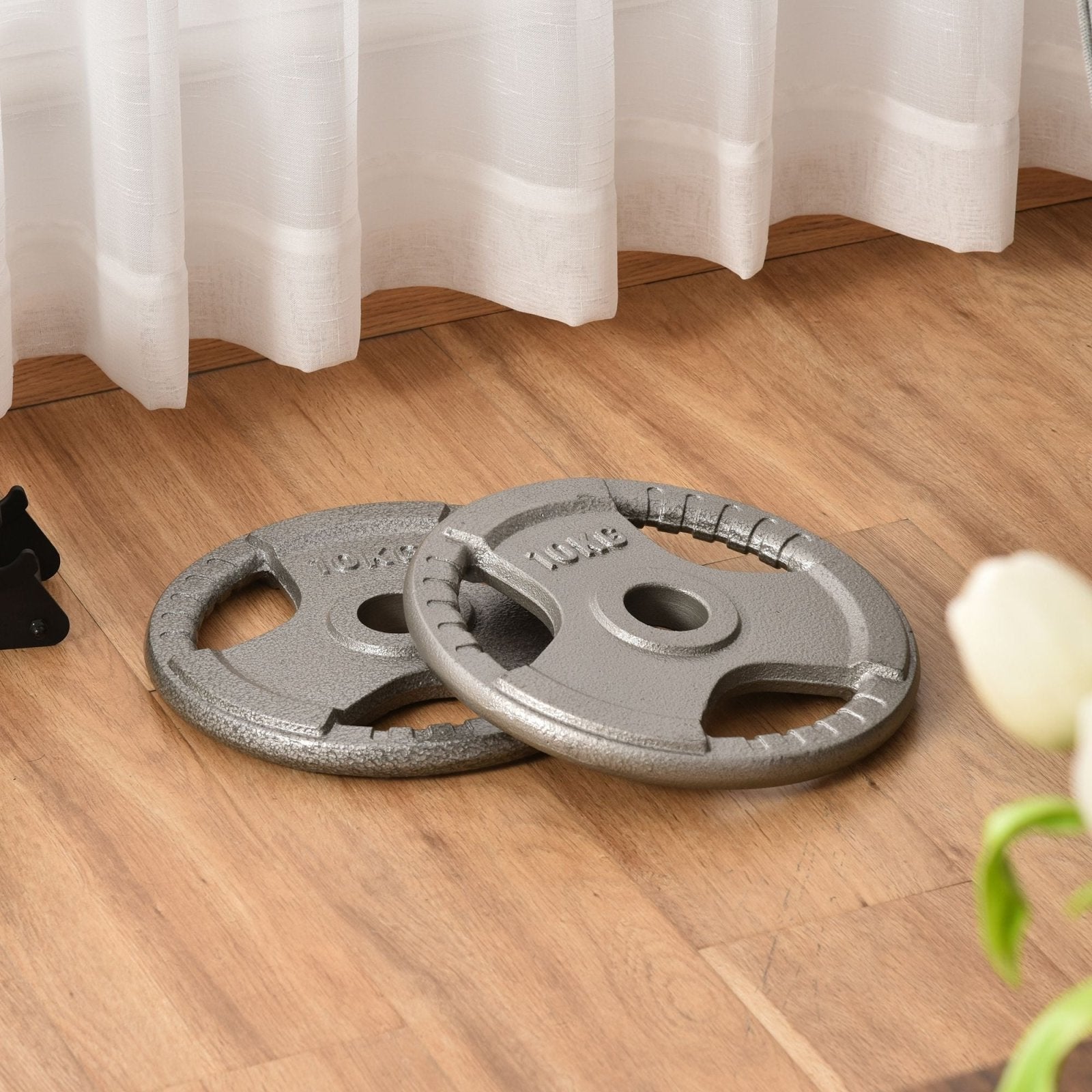 2 PCS Olympic Weight Plates Grip Plate Sets for Strength and Crossfit and Weightlifting Training, Barbell Weight Set for Home - Bedzy UK modern and affordable home furniture England