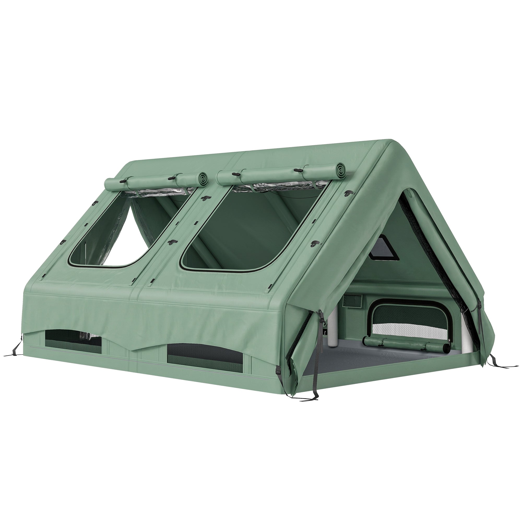 10000 mm waterproof tent Inflatable 4 Season Camping 10000mm Green Markisen in Eggenstein-Leopoldshafen - comfortable group camping NEW2025 Color:Avio/Gry