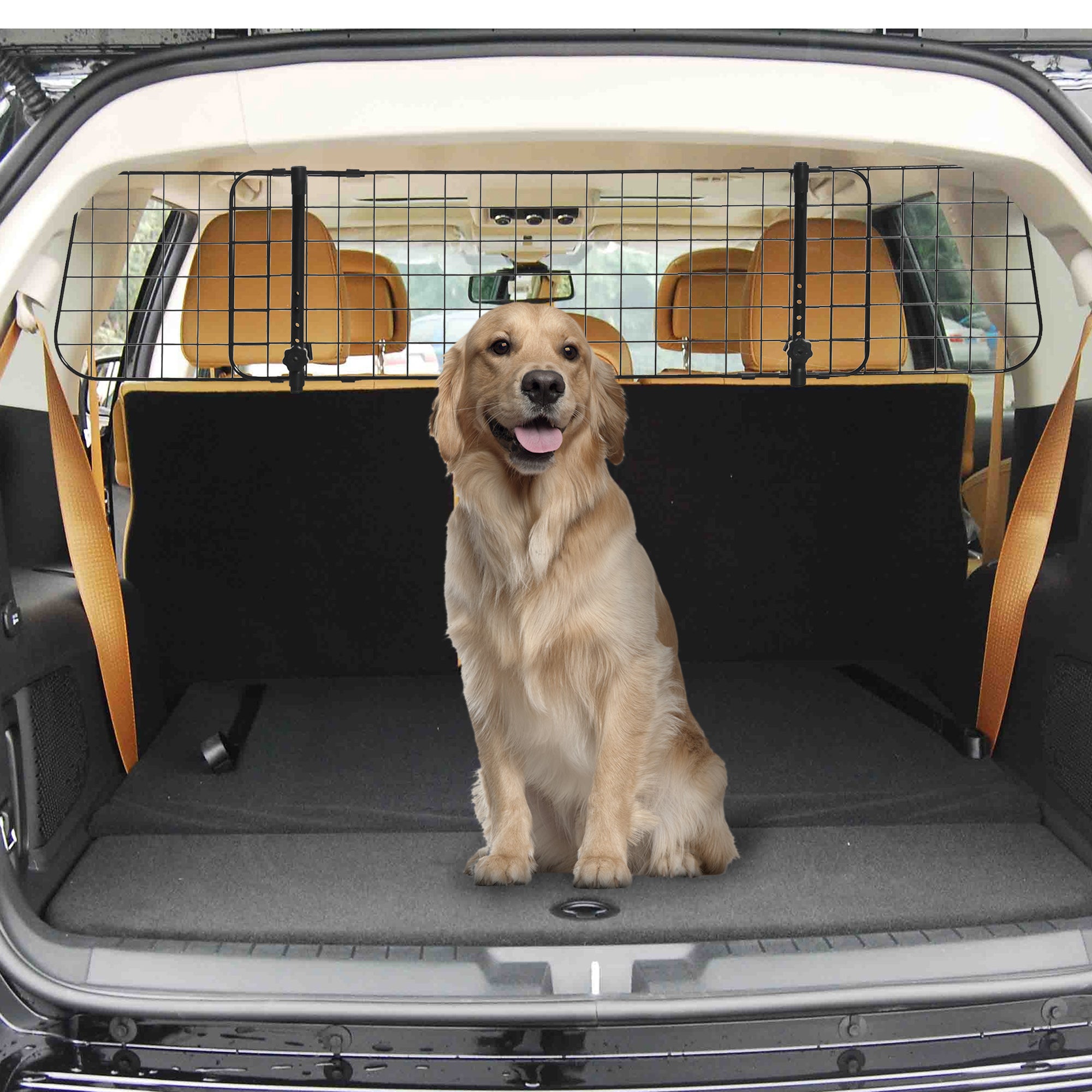 Heavy Duty Adjustable Pet Dog Car Barrier 91-152cm - Black