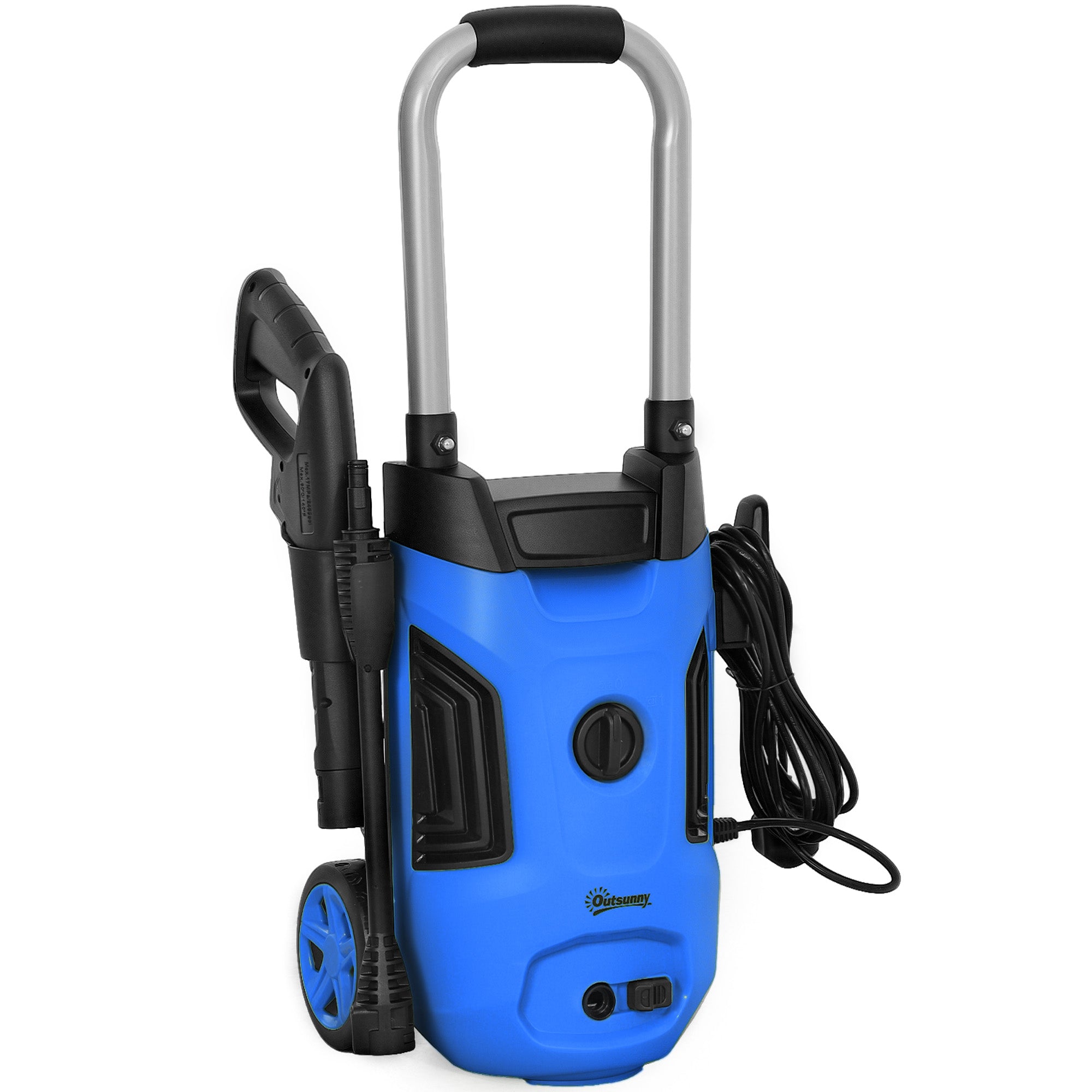 1800W Portable Electric Pressure Washer With Adjustable Nozzle - Blue