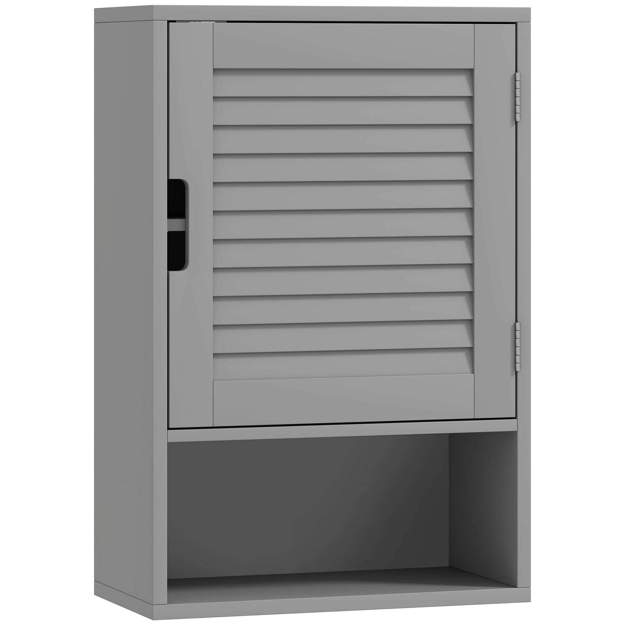 Bathroom Cabinet, Wall Mounted Storage Cabinet with Adjustable Shelves, 40 x 20 x 60 cm, Grey