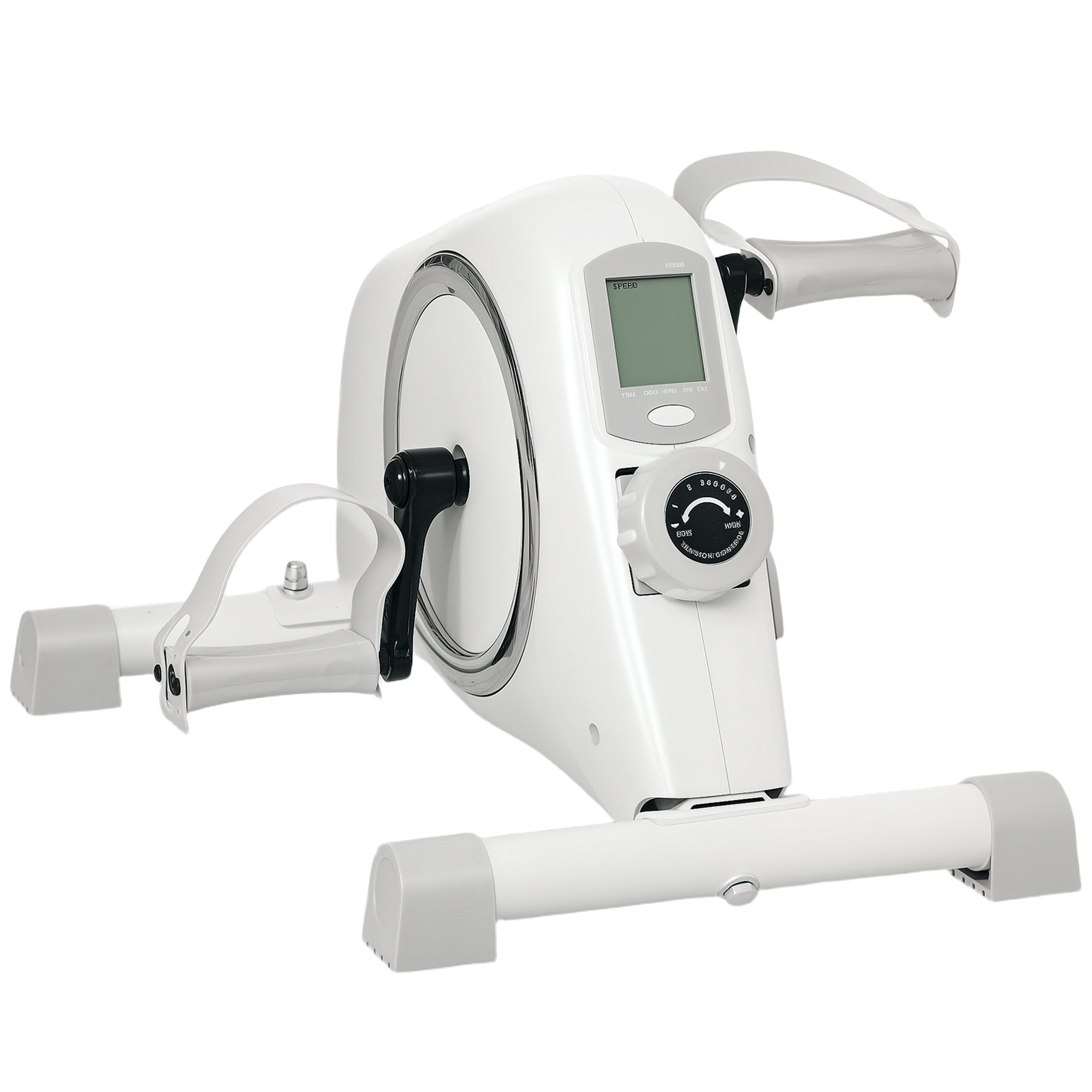 Mini Exercise Bike with 8-Level Magnetic Resistance and LCD Display - White