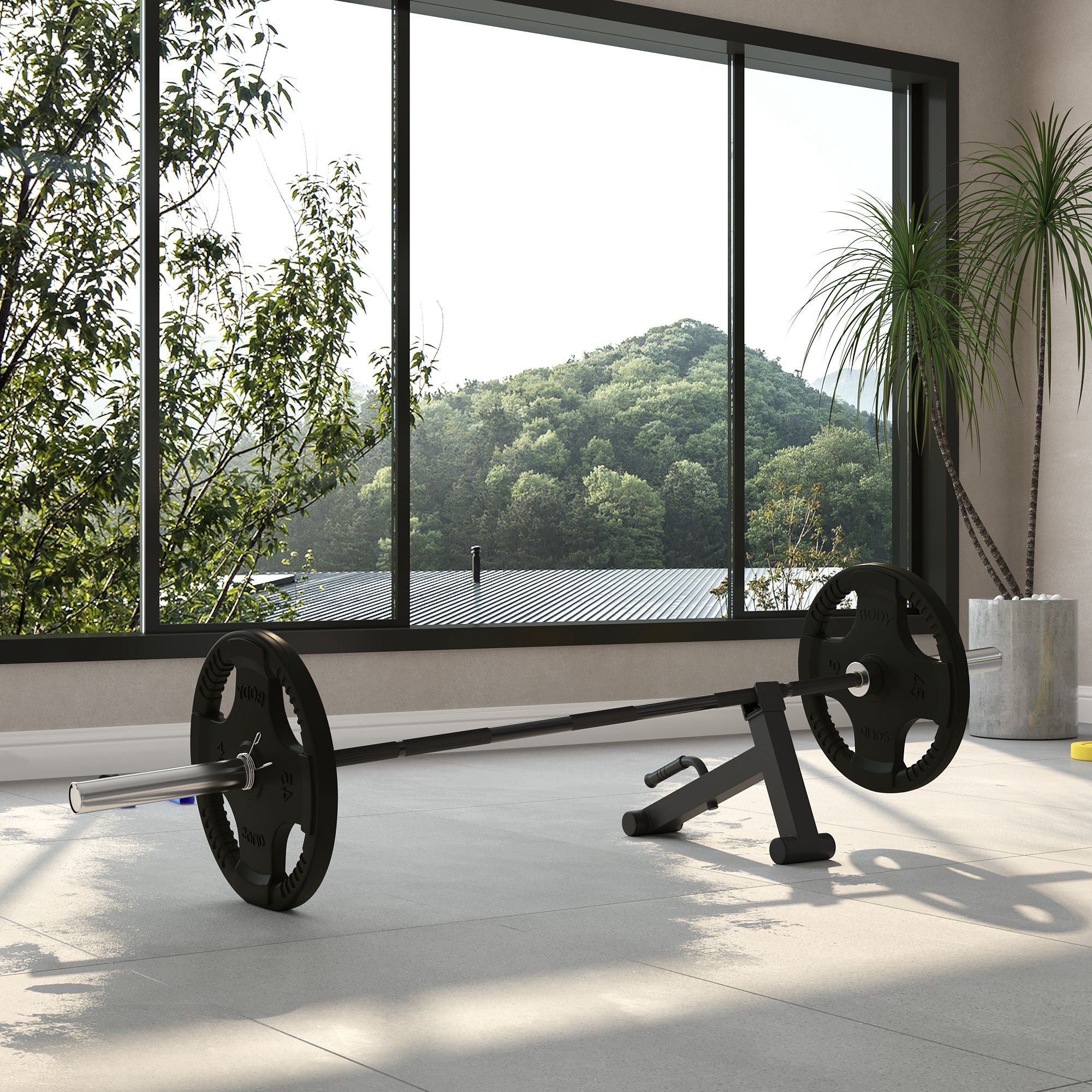 210cm Barbell Set, Barbell Bar for 5cm Weight Plates for Loading 200kg Weight Plates, for Home Gym Weight Training