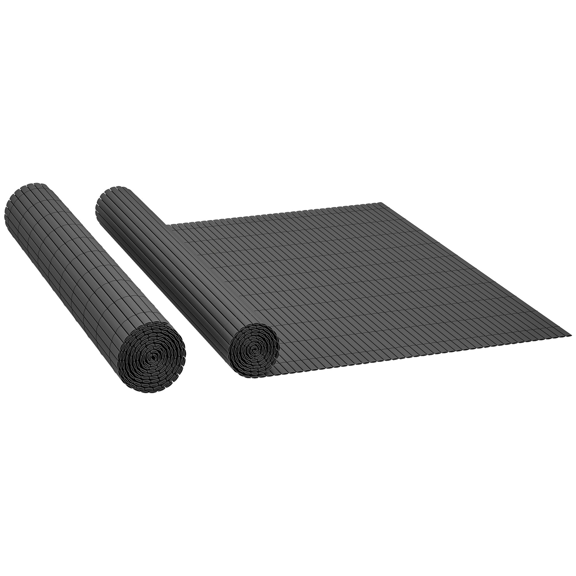 2Pcs Plastic Privacy Screening Fence, 1m x 3 m Waterproof Windbreak Fence, Dark Grey