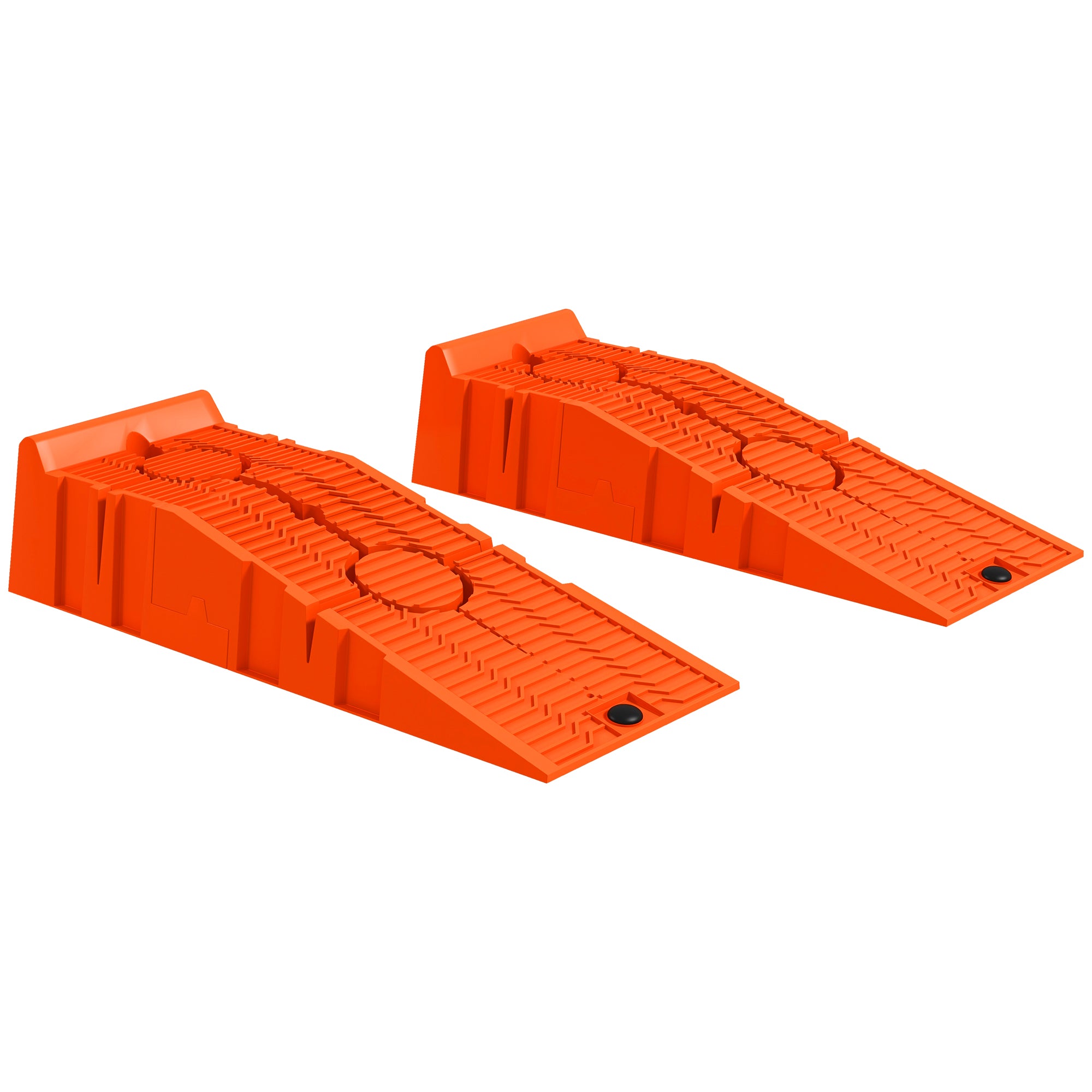1 Pair Heavy Duty 5 Ton Plastic Garage Workshop Car Service Ramps Lifting Automotive Vehicle Portable, Orange