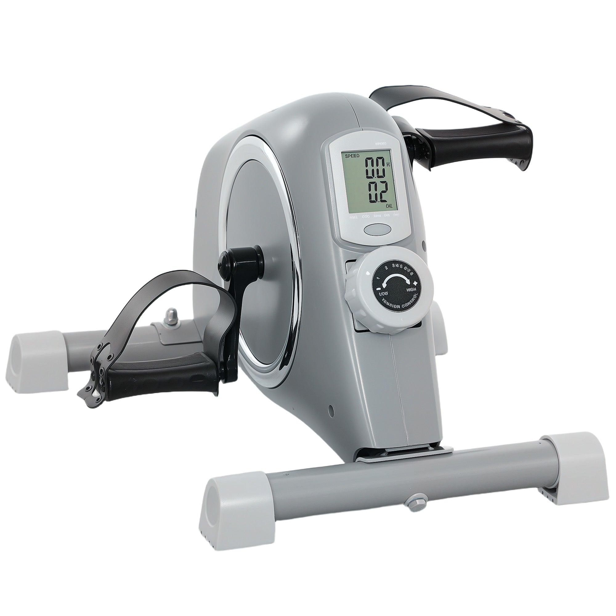 Mini Exercise Bike with 8-Level Magnetic Resistance and LCD Display - Grey