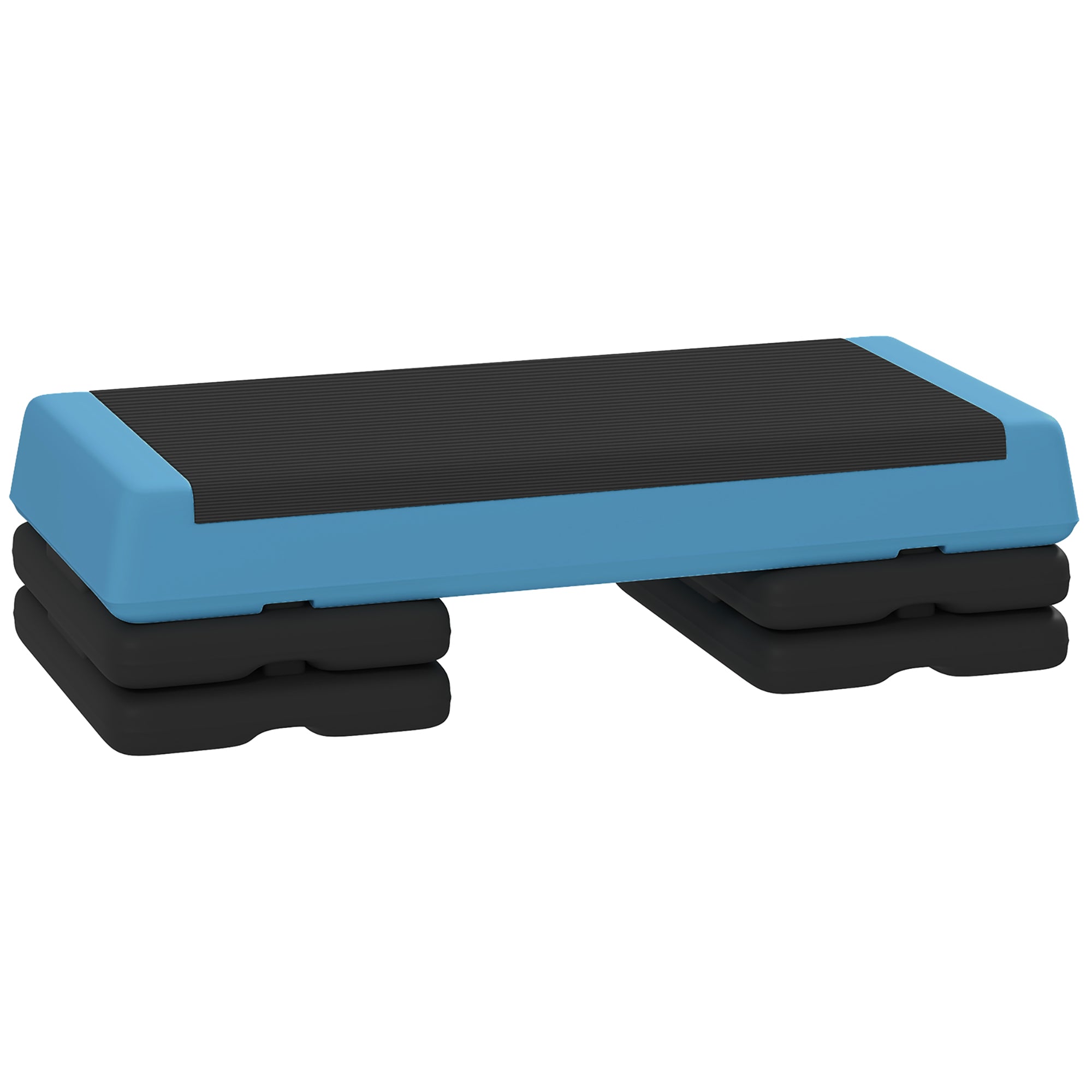 Adjustable Fitness Stepper with Non-Slip Surface - Light Blue