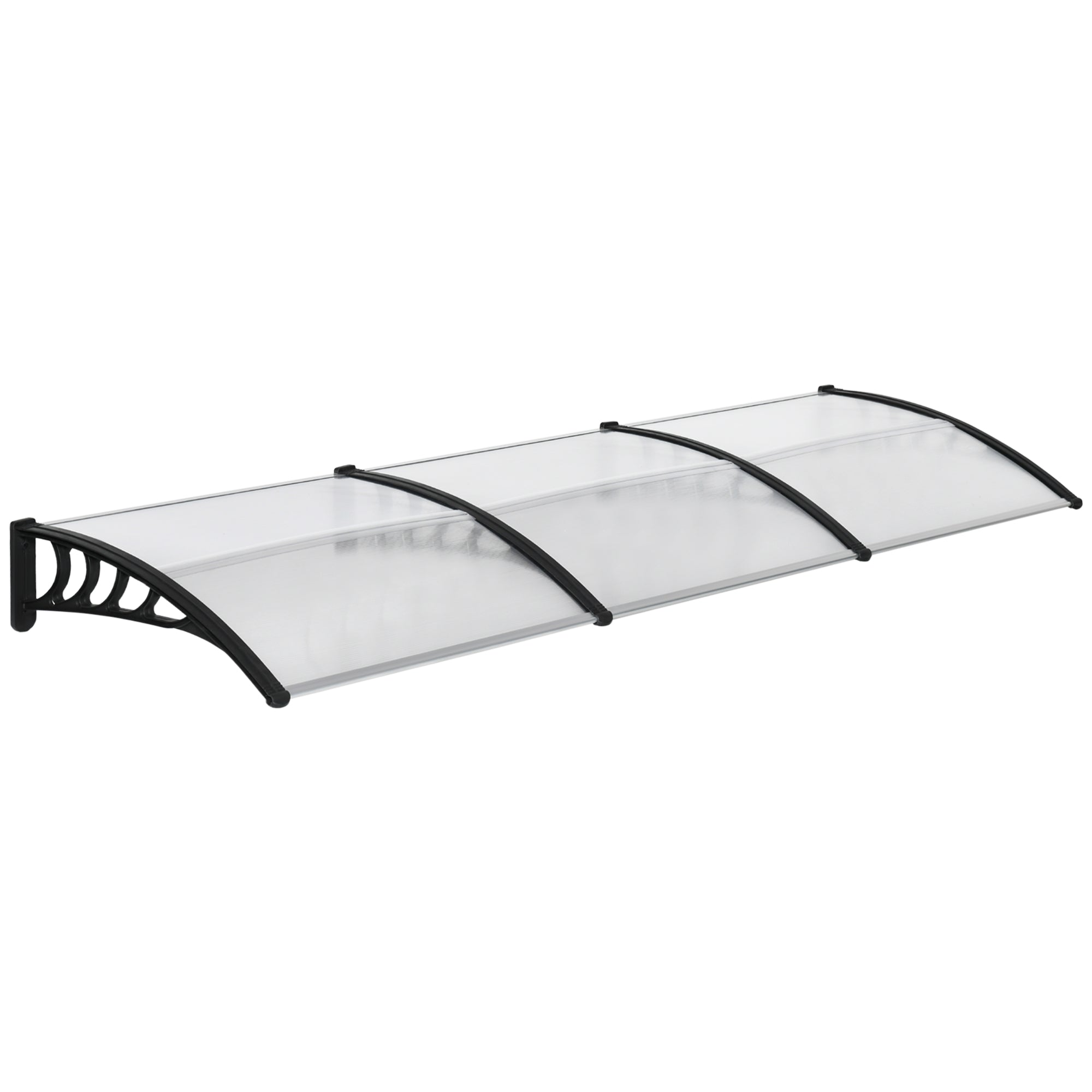 Front Door Canopy, Outdoor Awning, Rain Shelter, 303 x 96cm , Clear