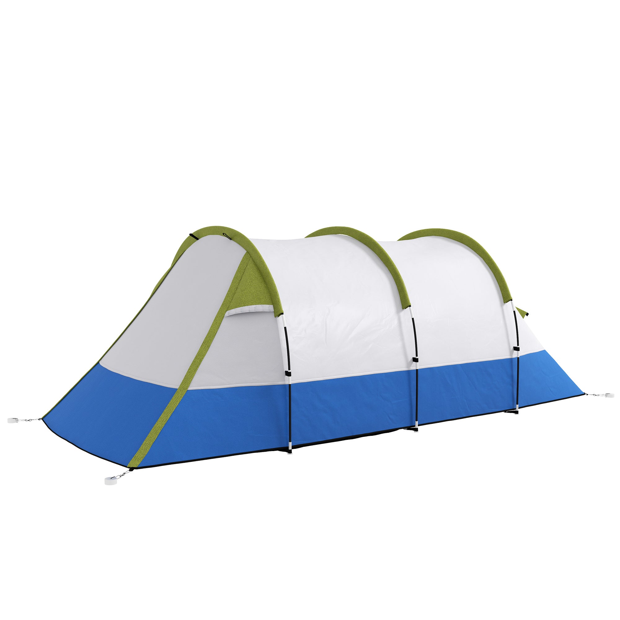 Spacious Two-Room Family Camping Tent with Porch - Green