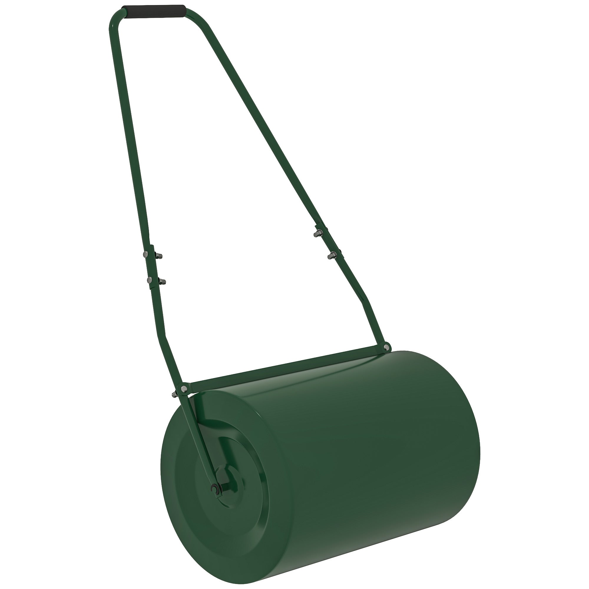 63 L Heavy Duty Steel Lawn Roller with Scraper Bar - Dark Green