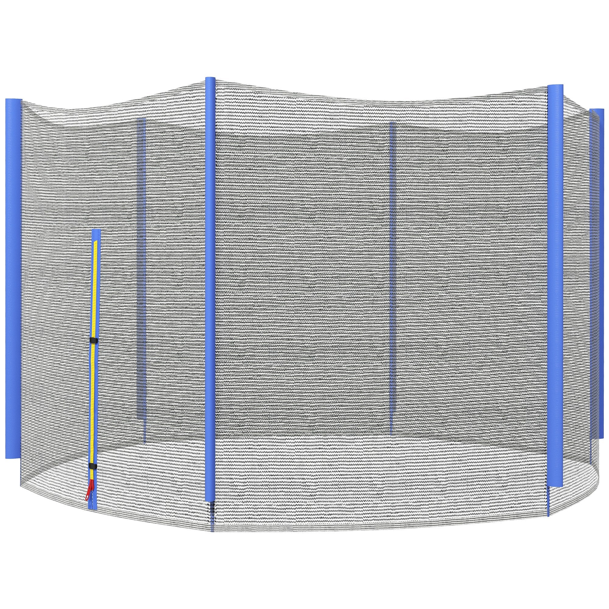 10ft Trampoline Replacement Net with 6 Pole Covers and Zipped Entrance - Blue