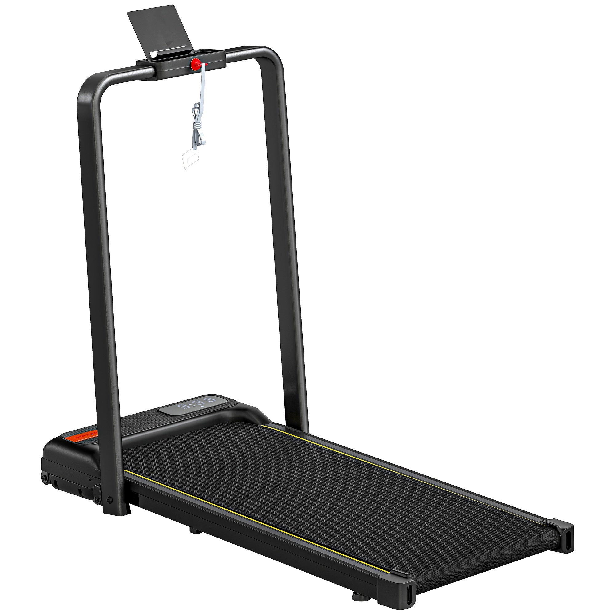 Folding Treadmill Walking Pad, 2HP Portable Under Desk Treadmill with Handle, Running Jogging Walking Machine
