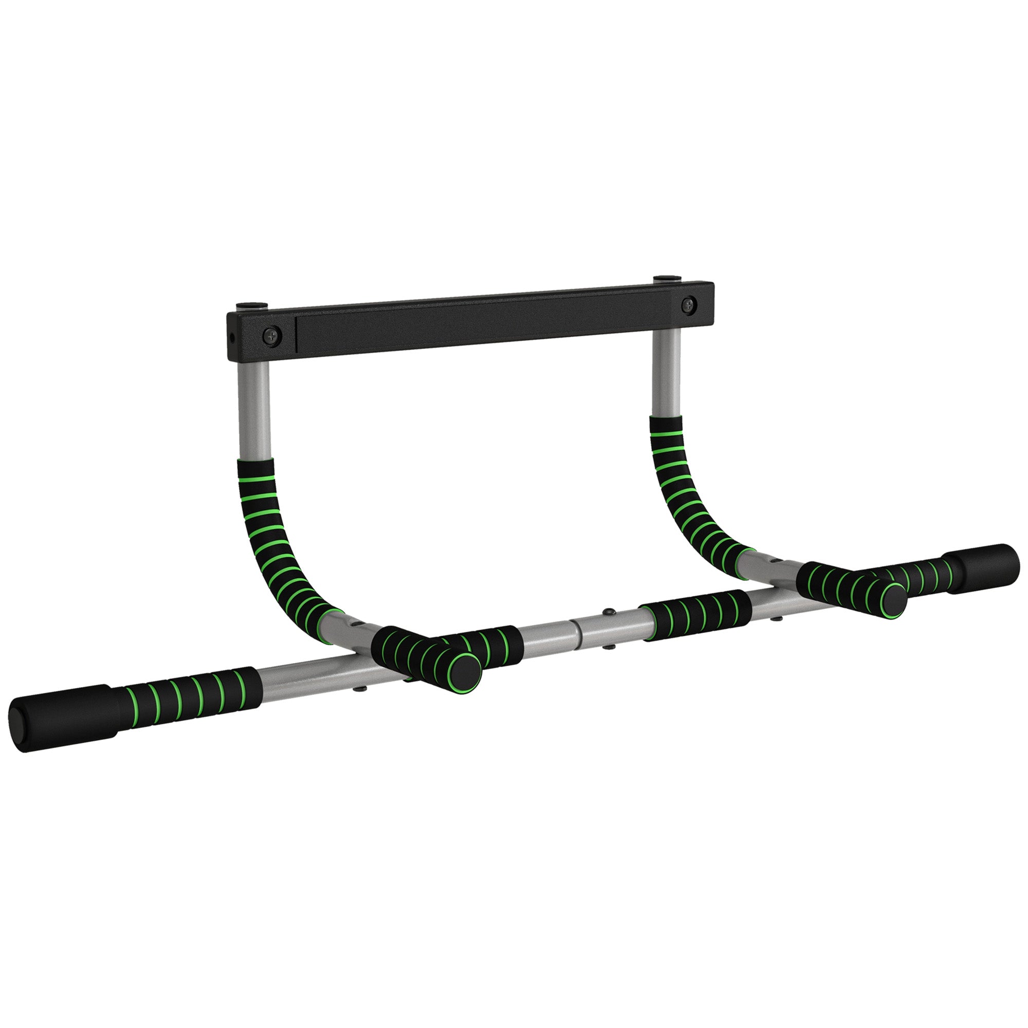 Home Fitness Pull Up Bar for Doorway - Solid Steel Green