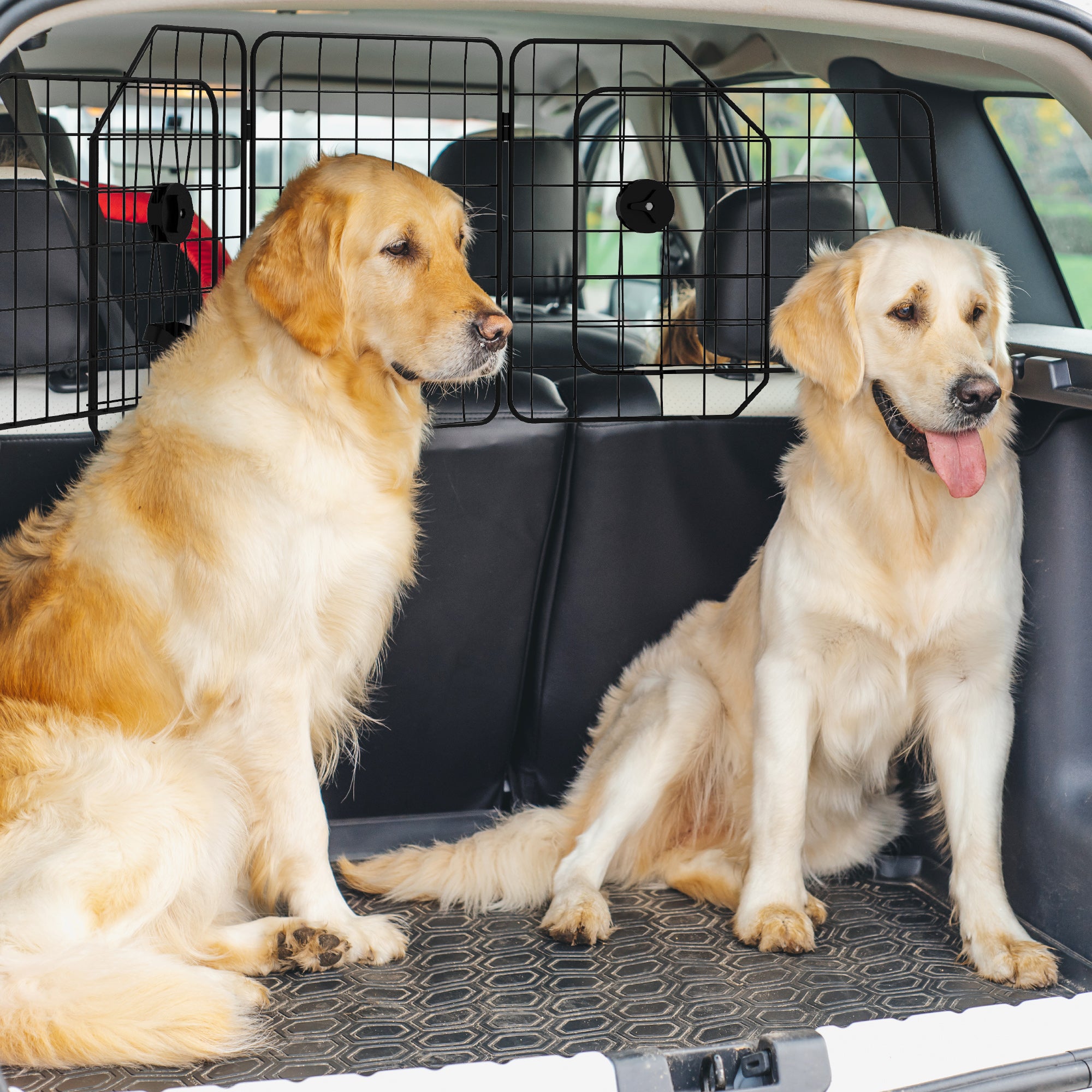 Adjustable Dog Guard for Cars 93-150cm Width - Black