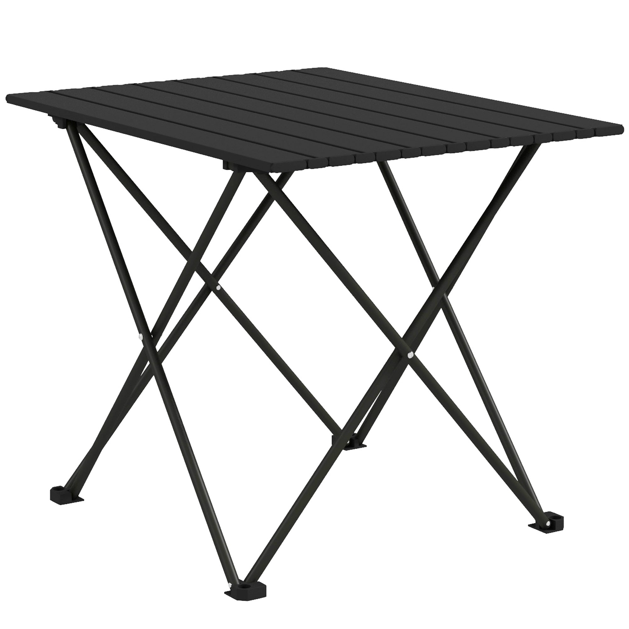 Lightweight Folding Camping Table with Carry Bag for Outdoor Adventures - Black