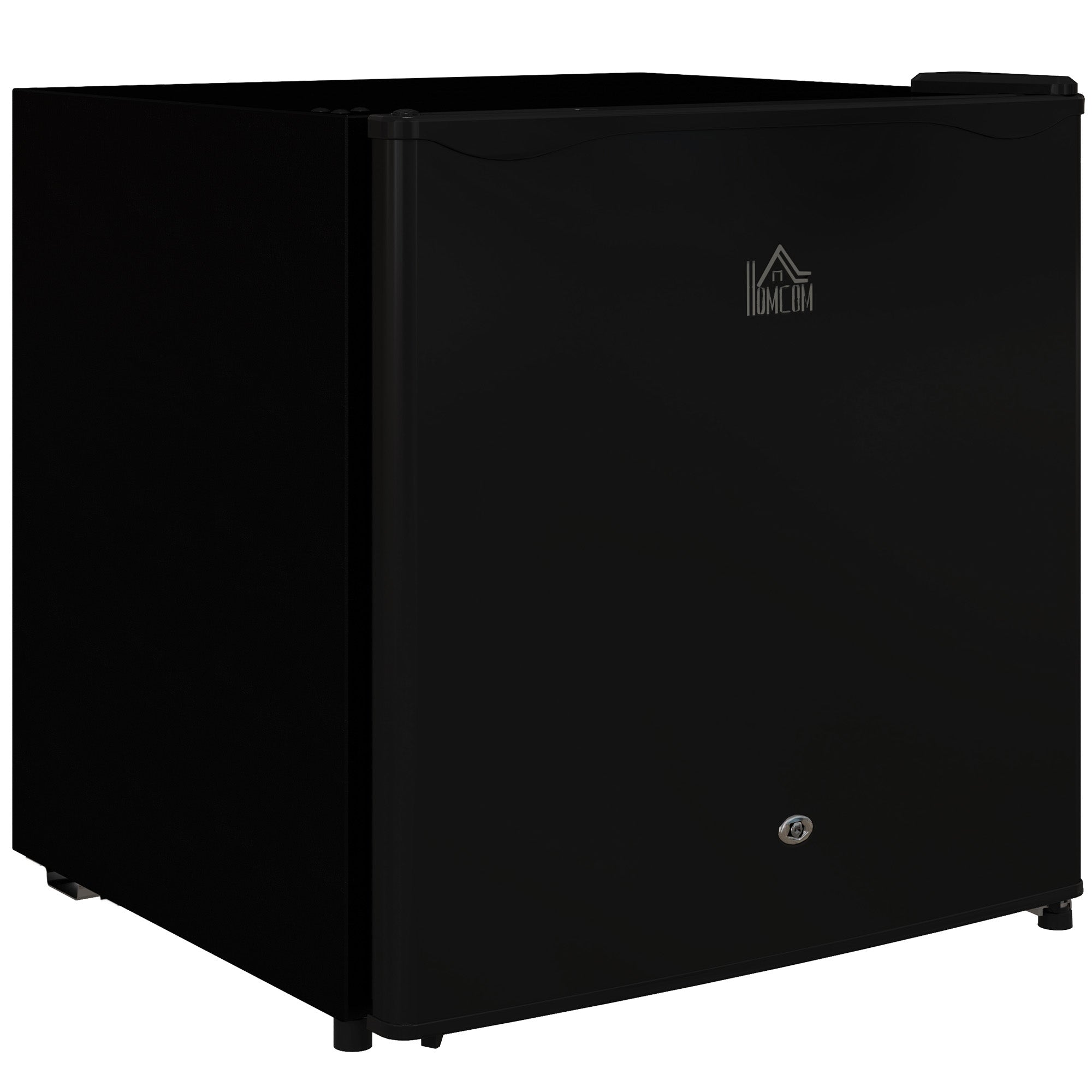46 Litre Lockable Countertop Fridge with Adjustable Temperature and Reversible Door - Black
