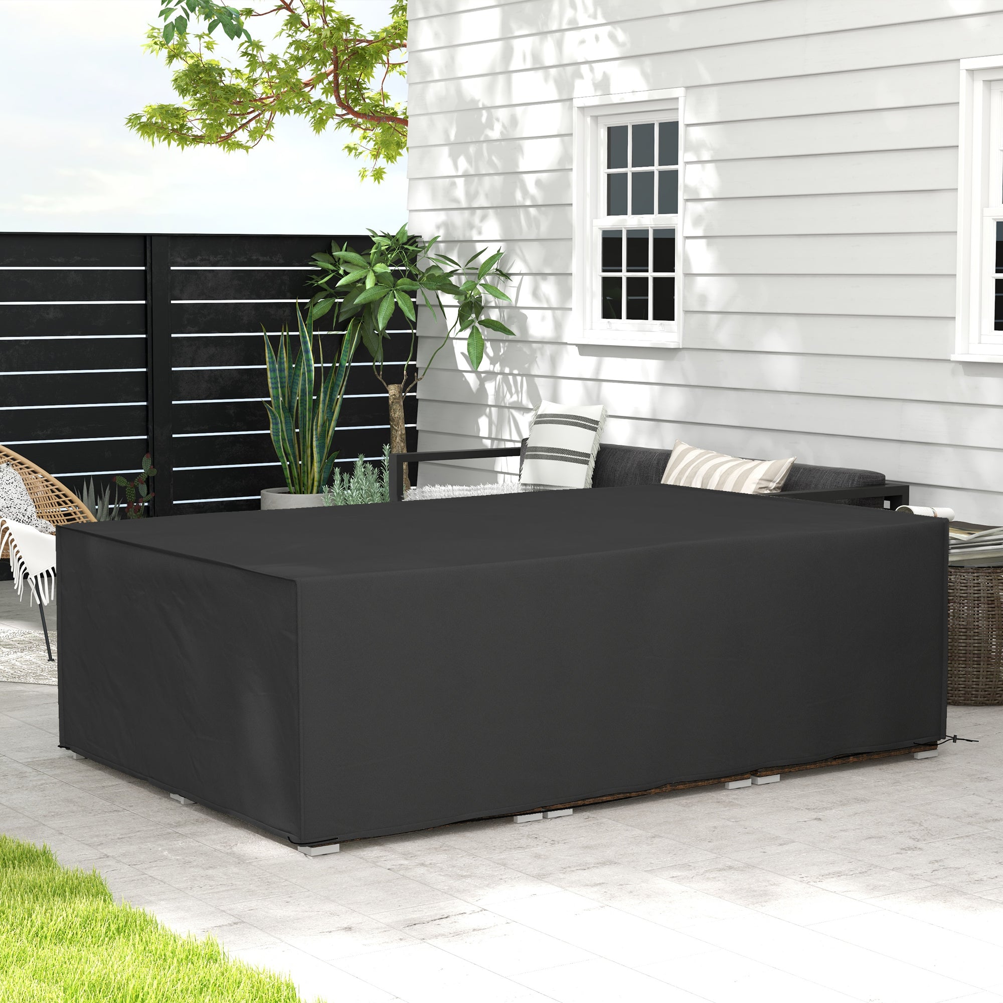 Waterproof Oxford Outdoor Furniture Cover 155x222cm - Black