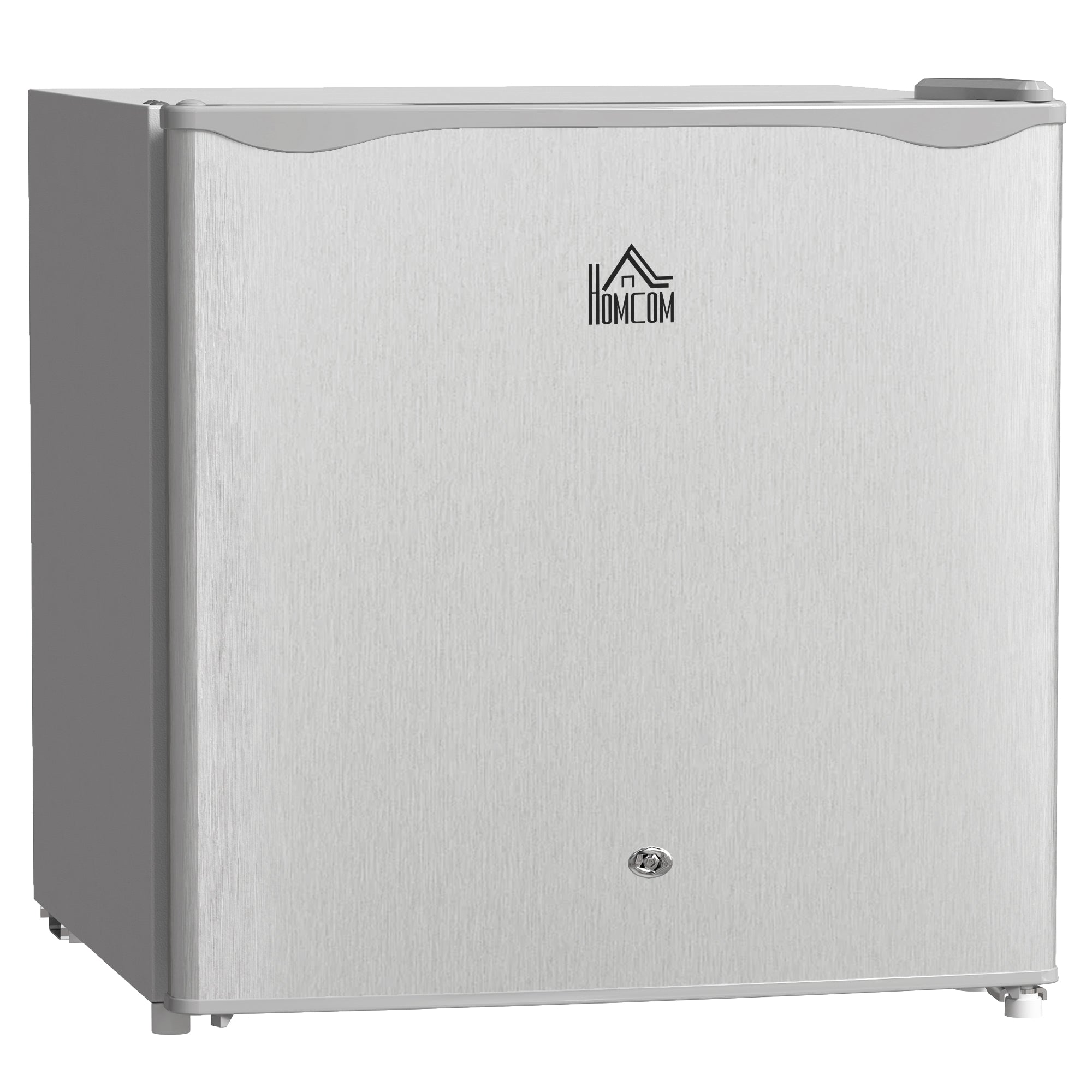 46 Litre Lockable Countertop Fridge with Adjustable Temperature and Reversible Door - Grey