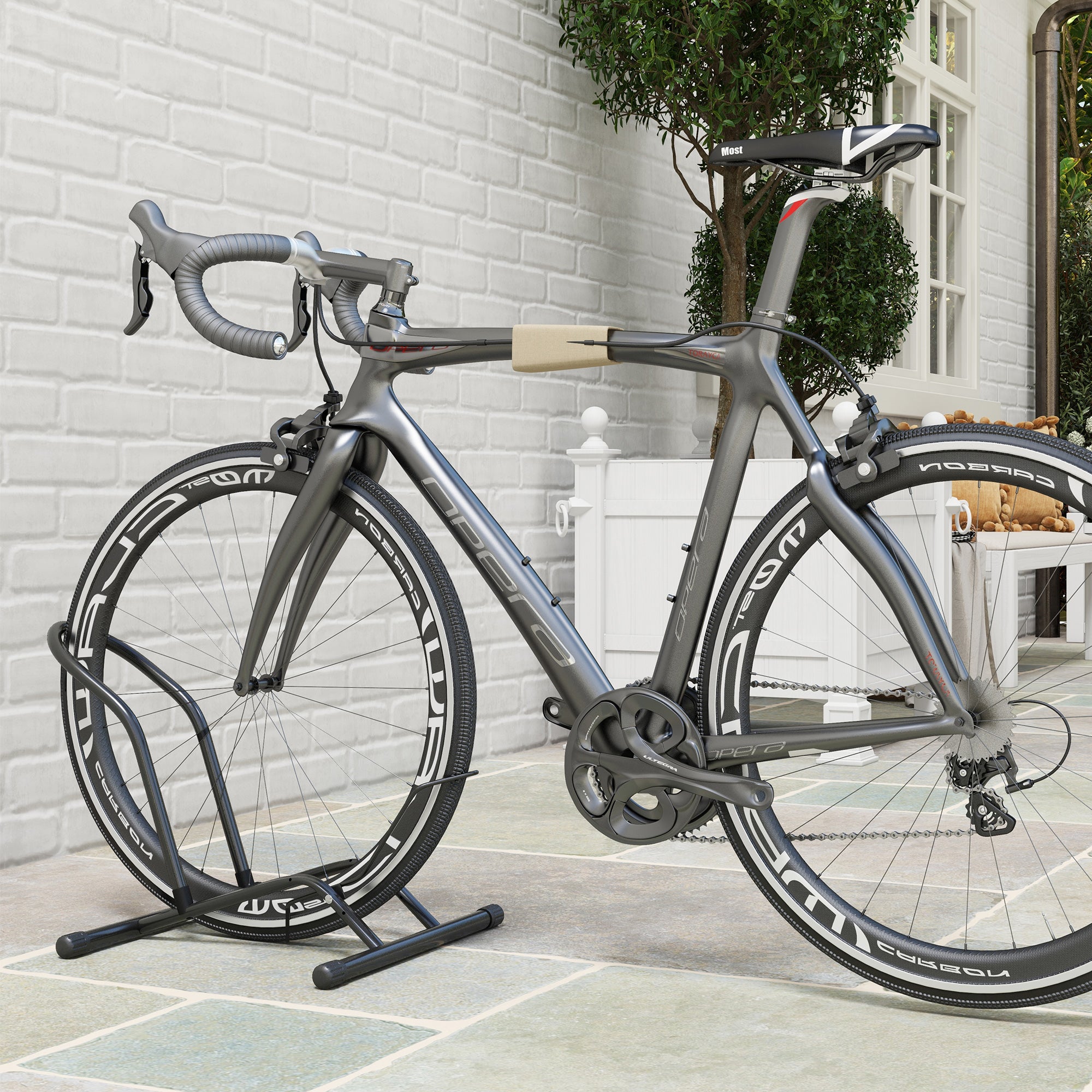 Freestanding Bike Floor Stand for 16 to 29 Inch Bikes - Steel Frame