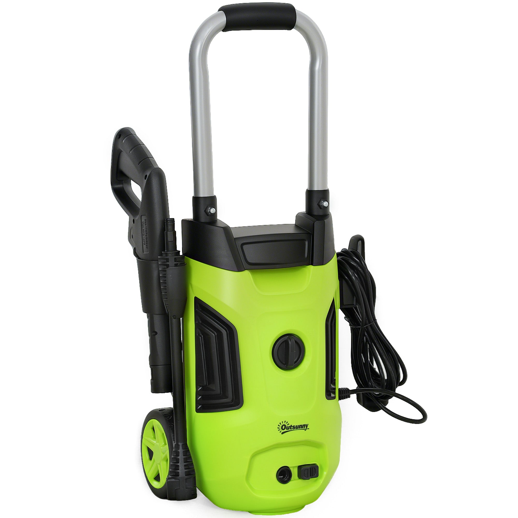 Portable 1800W Electric Pressure Washer 150 Bar with Adjustable Nozzle Green