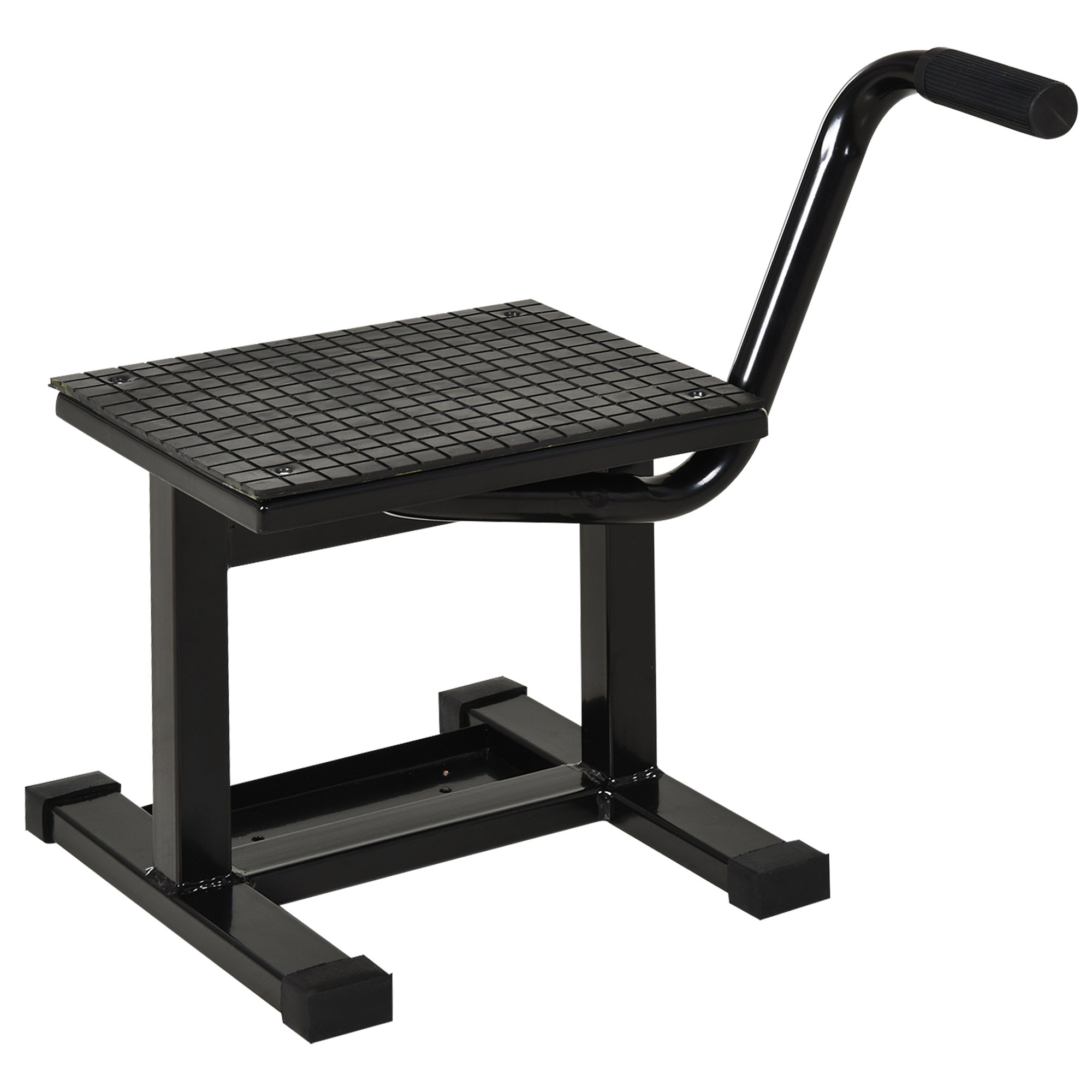 Adjustable Steel Motorbike Jack Lift 27.5-39.5cm Height - Black