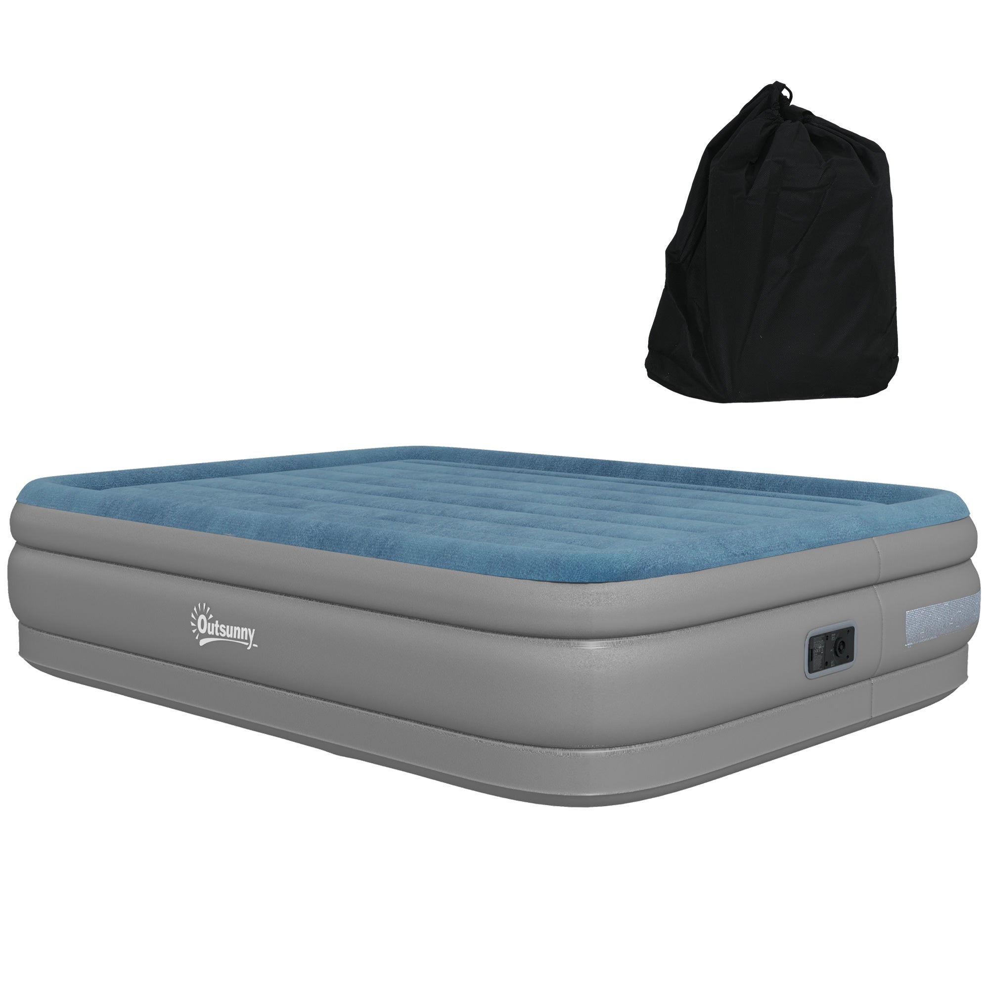 King Size Inflatable Mattress with Built-In Electric Pump - Comfortable and Durable