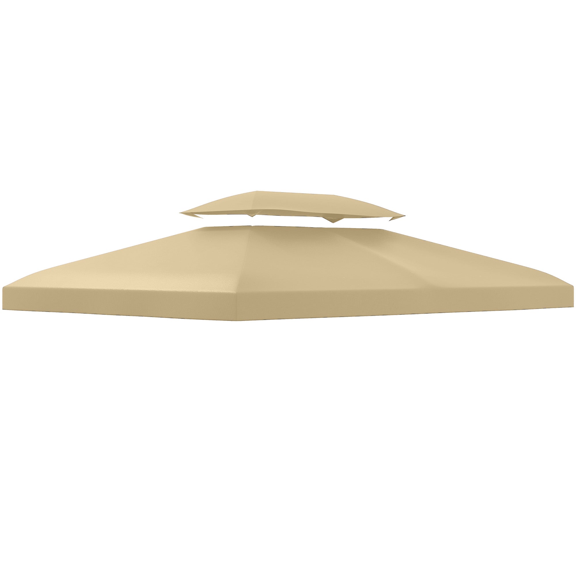 Gazebo Roof Replacement for 3 x 4m Frames with Two-Tier Design - Cream