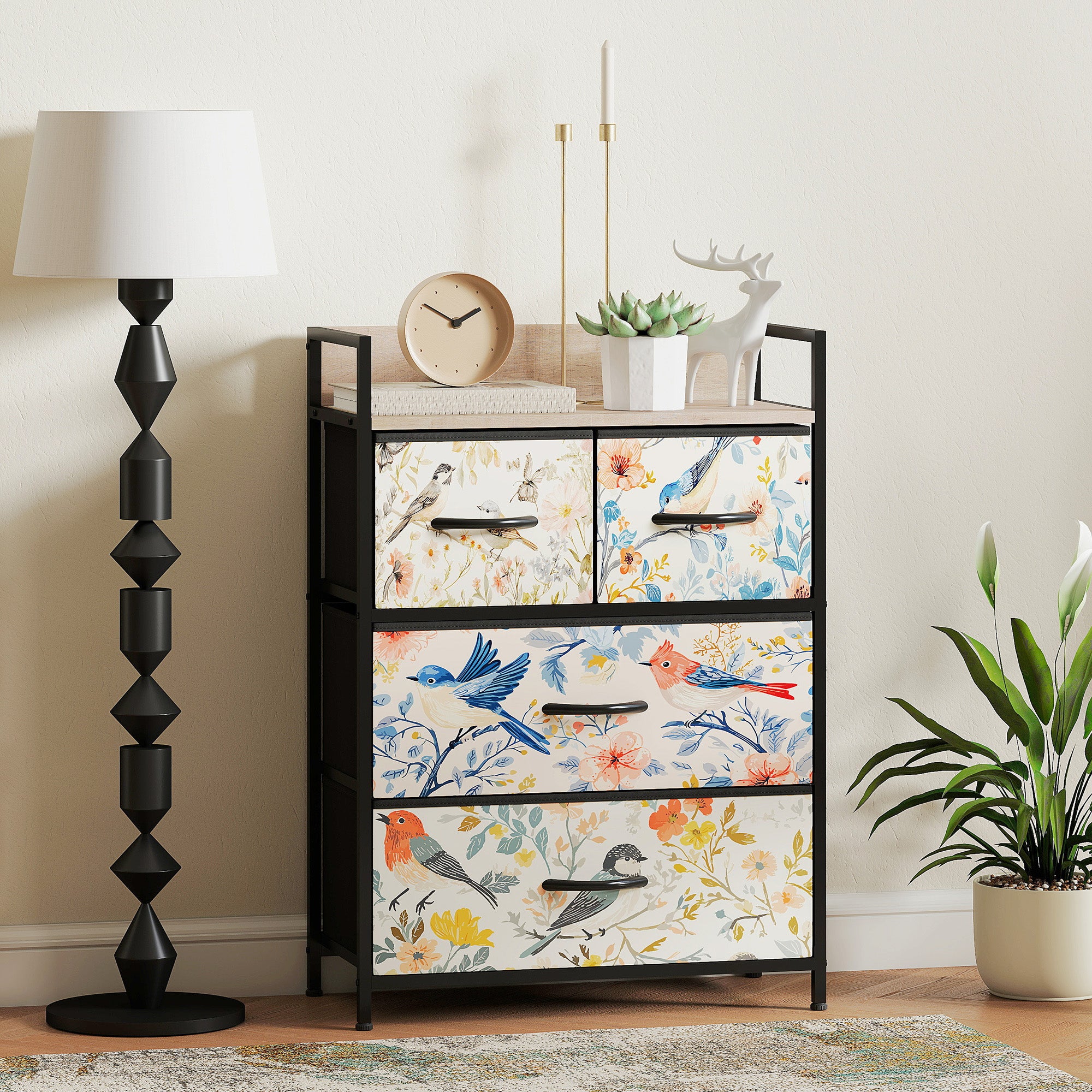 4-Drawer Chest of Drawers - White