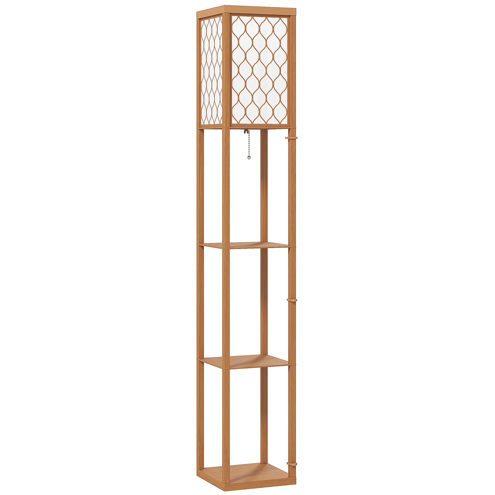 Three-Shelf Standing Lamp - Natural