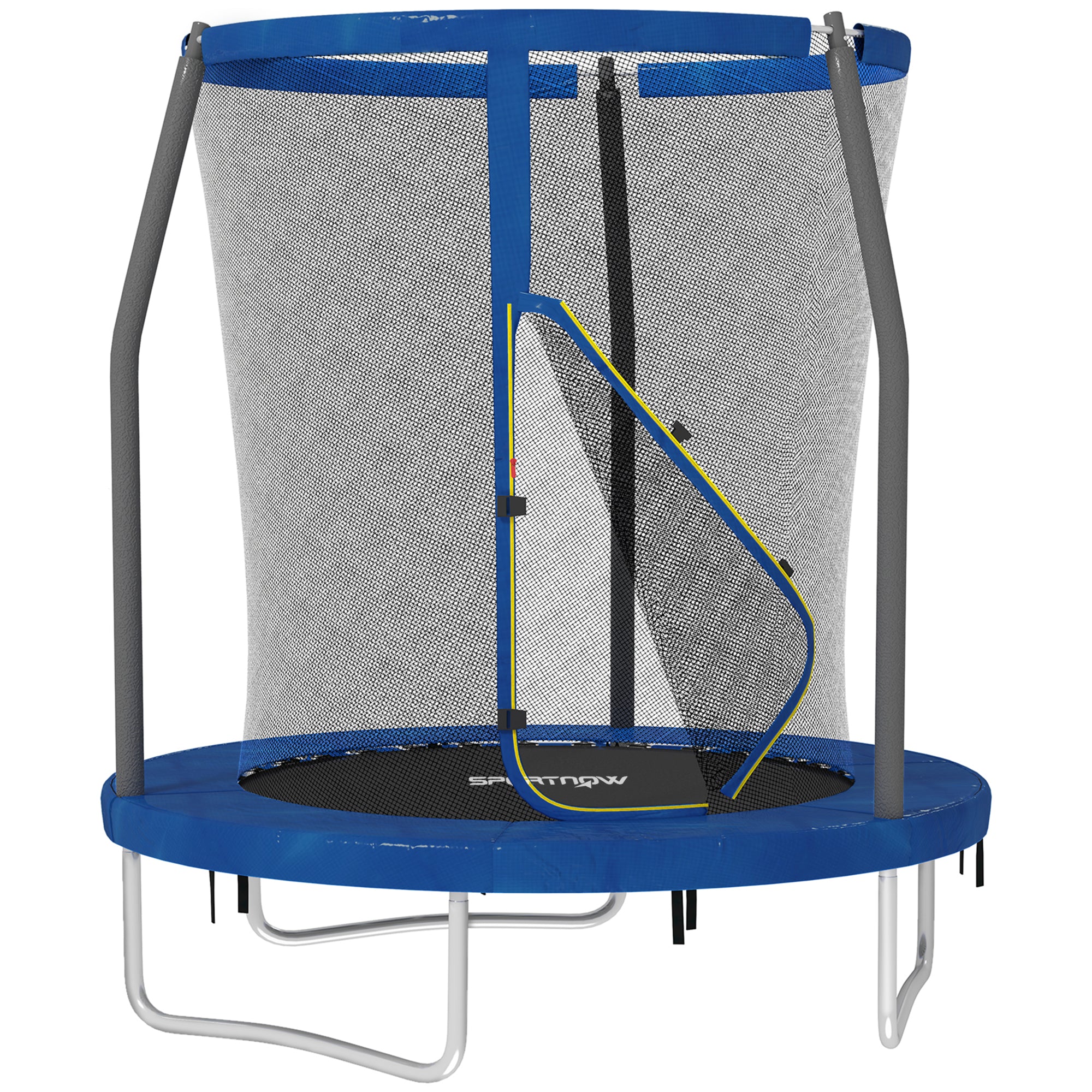 6ft Trampoline with Safety Enclosure Net, Steel Frame Outdoor Trampoline, with Edge, Safety Cover