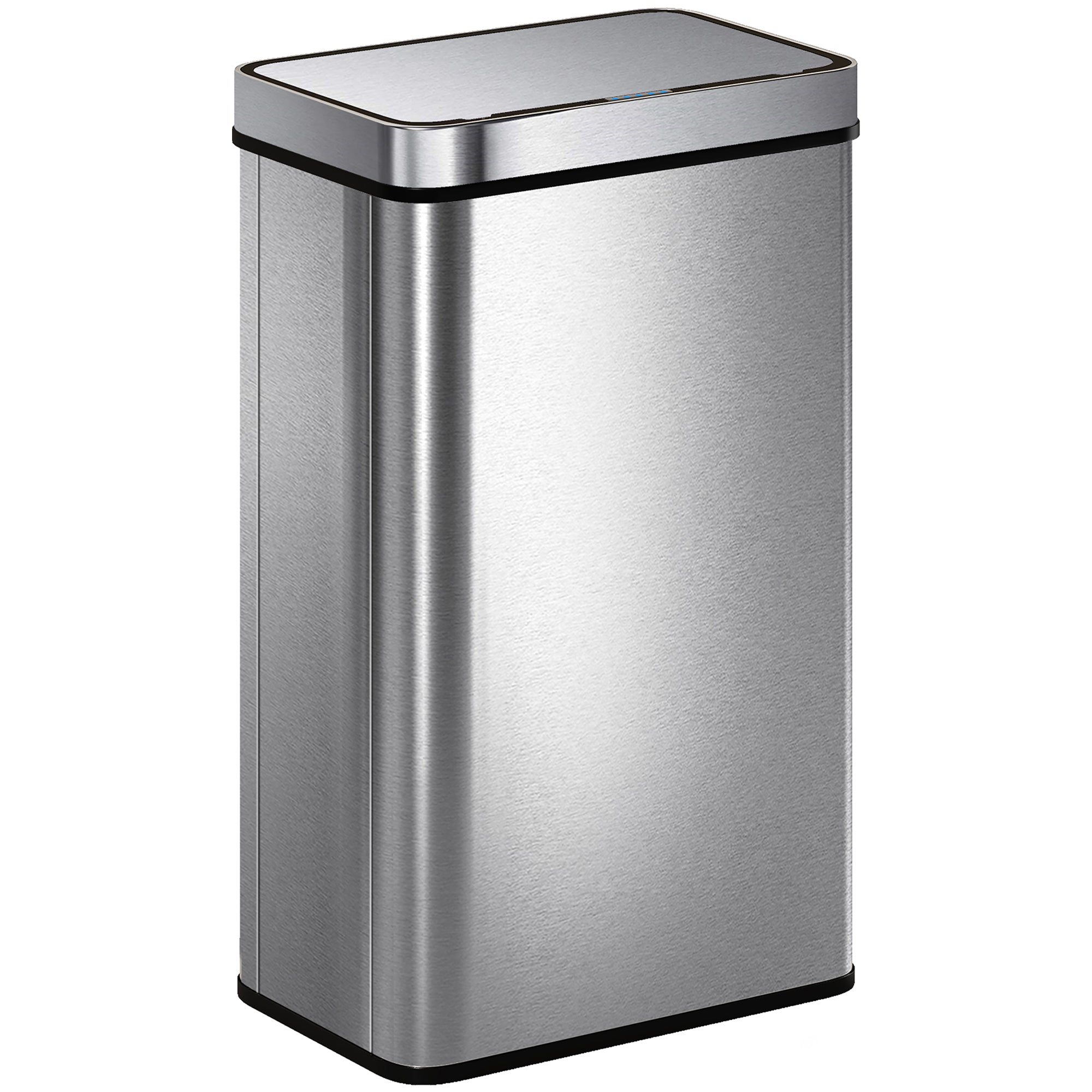 60 L Sensor Can, Sensor Bin with Soft-Close Lid, Fingerprint-Proof Stainless Steel, Silver Tone