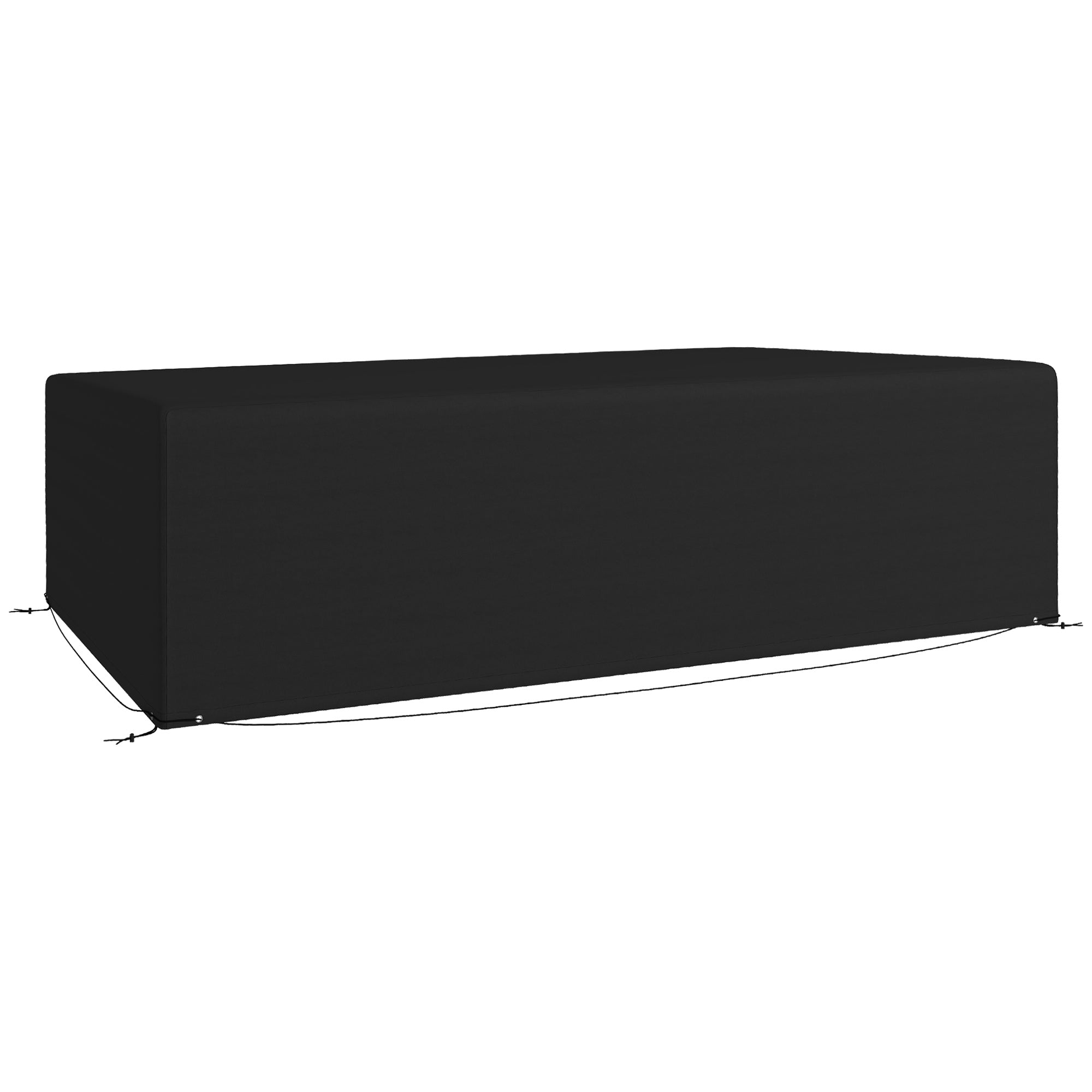 600D Oxford Waterproof Outdoor Garden Furniture Cover for Rectangular Sofa Table Set 245x165x66 cm - Black