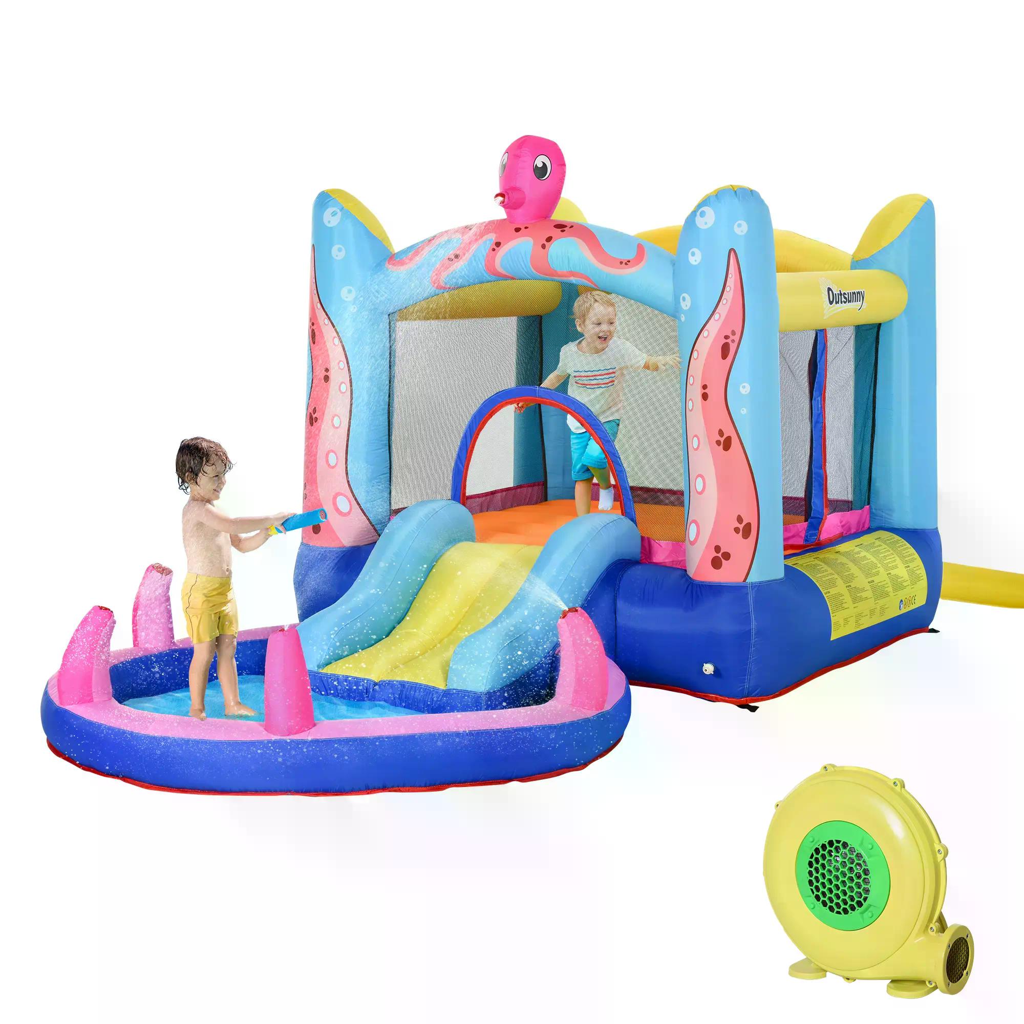 Bounce Castle Inflatable Trampoline Slide Pool Octopus Design 3.8 x 2 x 1.8m