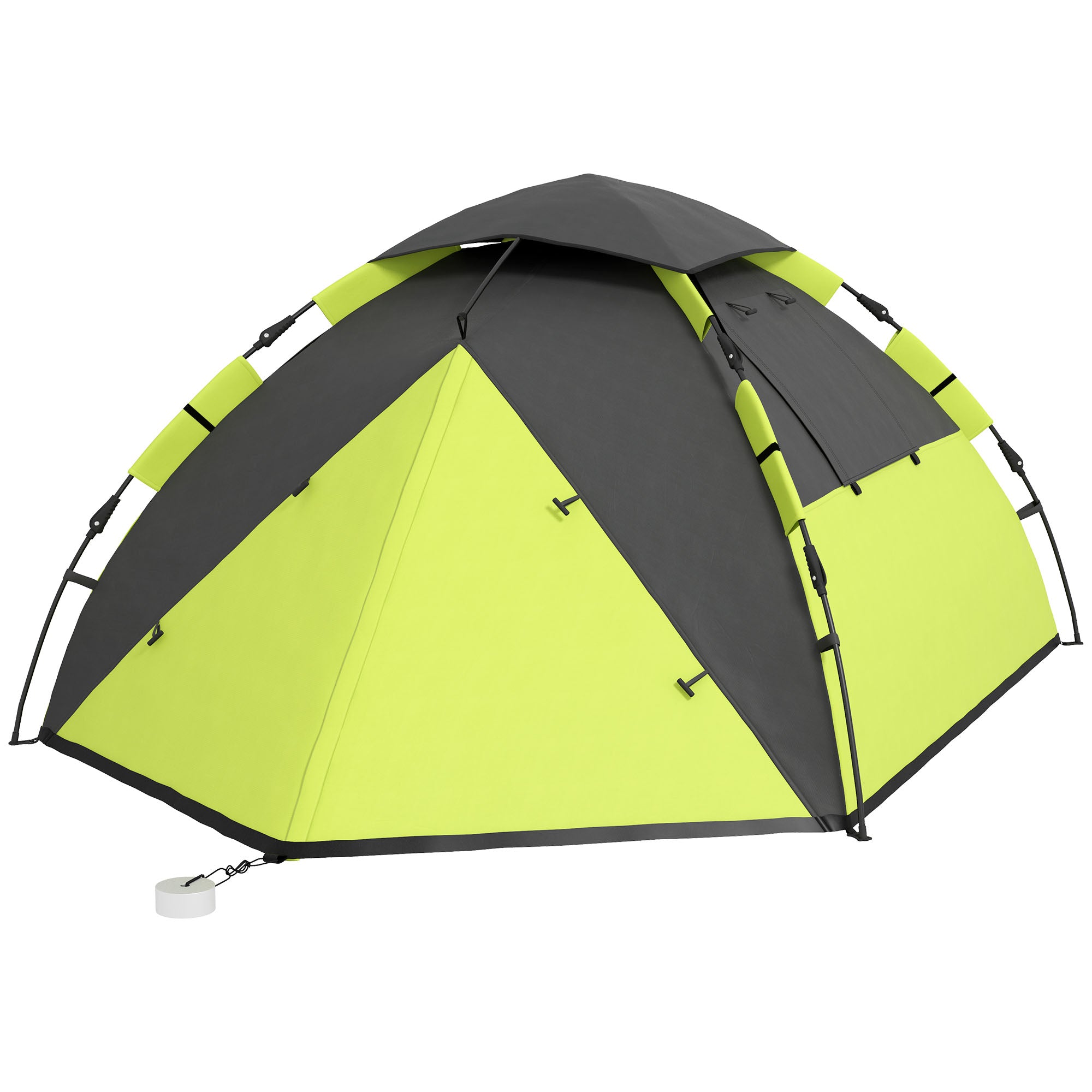 Two-Person Instant Camping Tent with Rain Protection - Green
