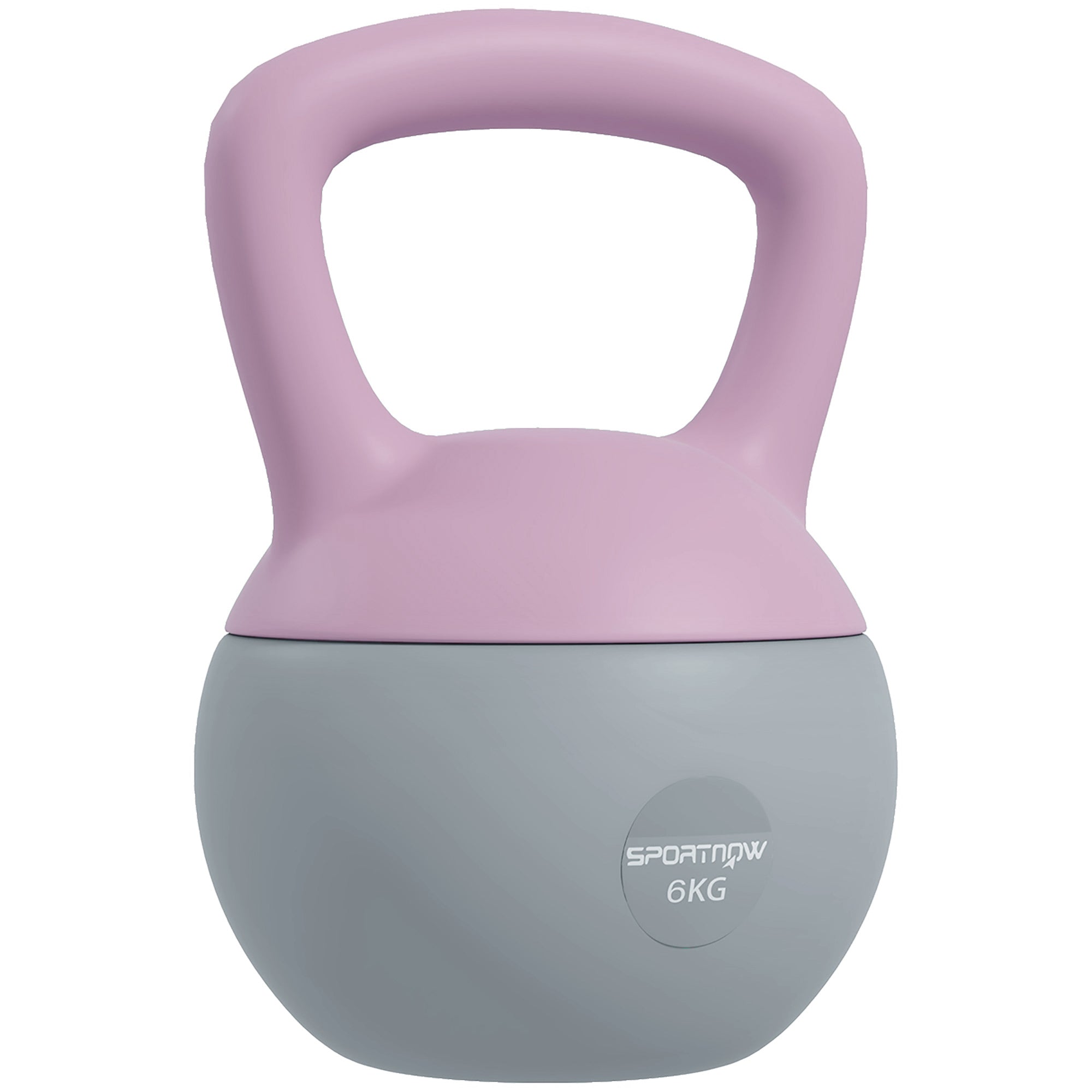 Soft Kettlebell, 6kg Kettle Bell with Non-Slip Handle for Home Gym Weight Lifting and Strength Training, Purple and Grey