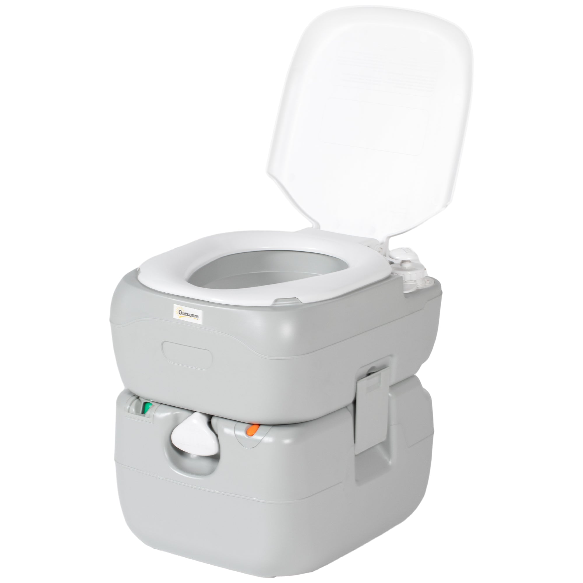 Portable Camping Toilet for Adults with Anti-Leak Design - Grey