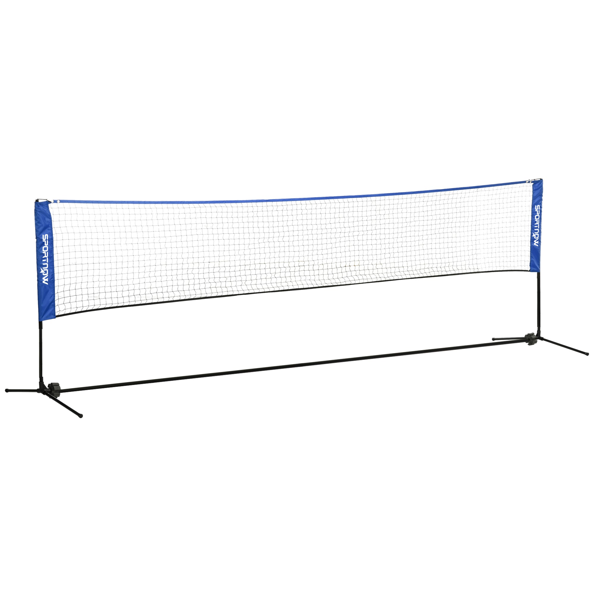 4m Badminton Net, Height Adjustable Outdoor Sports Net, with Carry Bag, for Tennis, Pickleball, Volleyball, Blue