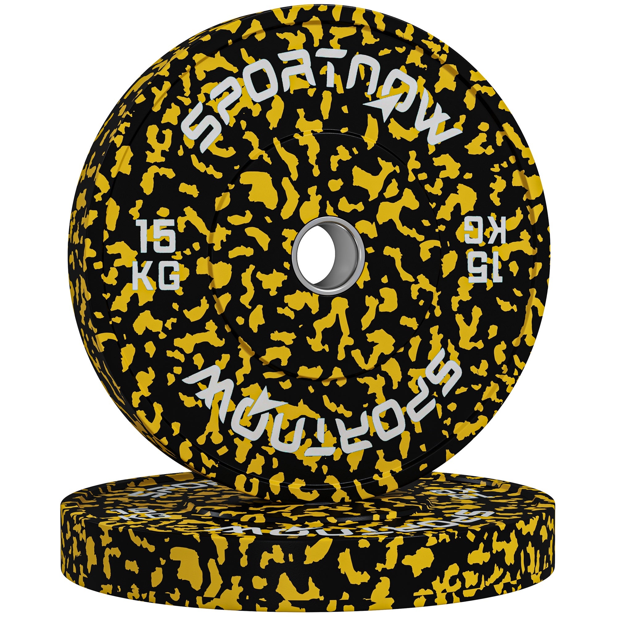 Olympic Weight Plates Set, Solid Rubber Bumper Plates Weights Discs with 2"/5cm Holes, for Home Gym Weight Lifting Strength Training, 2 x 15kg