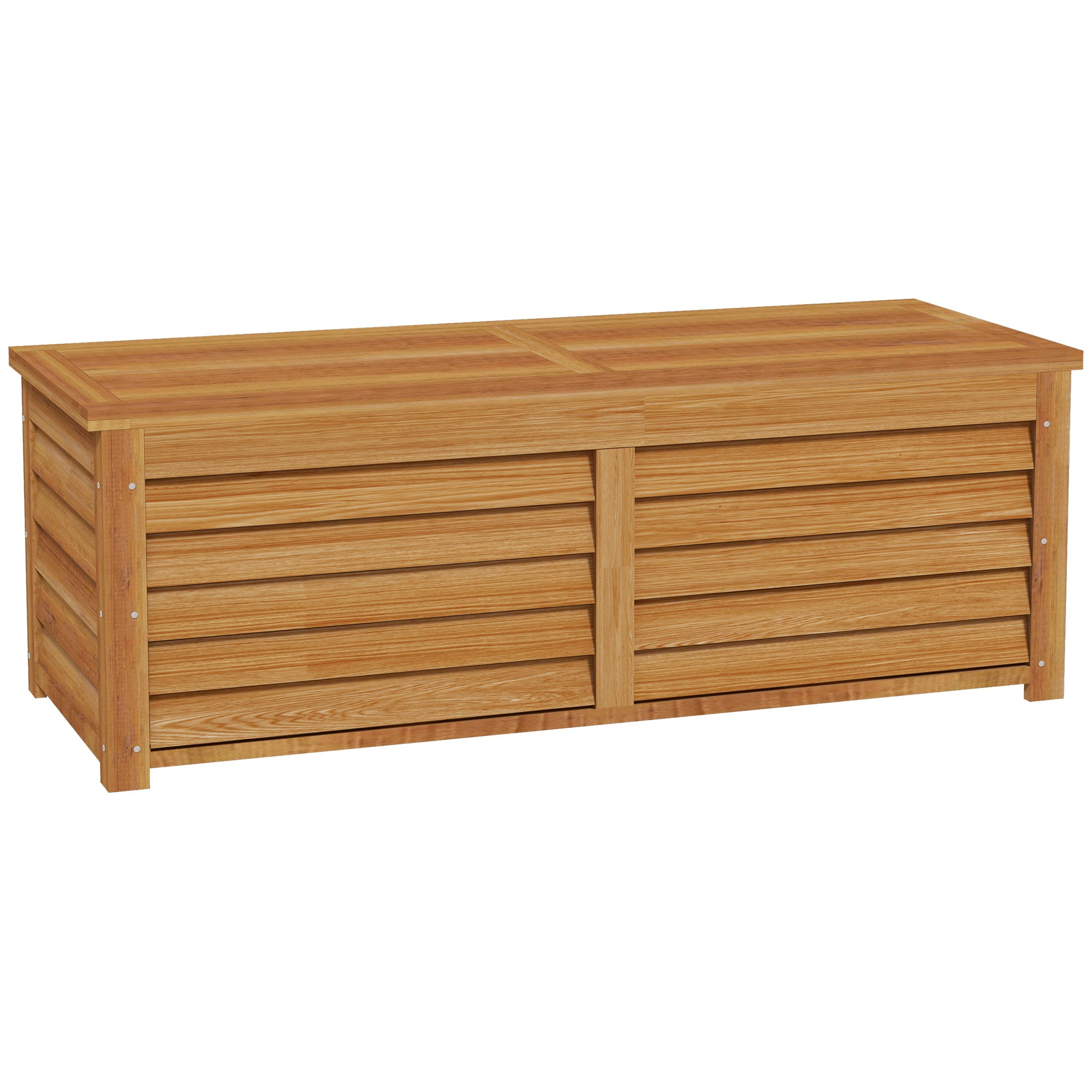 292L Wooden Outdoor Storage Box with Protective Finish - Light Brown