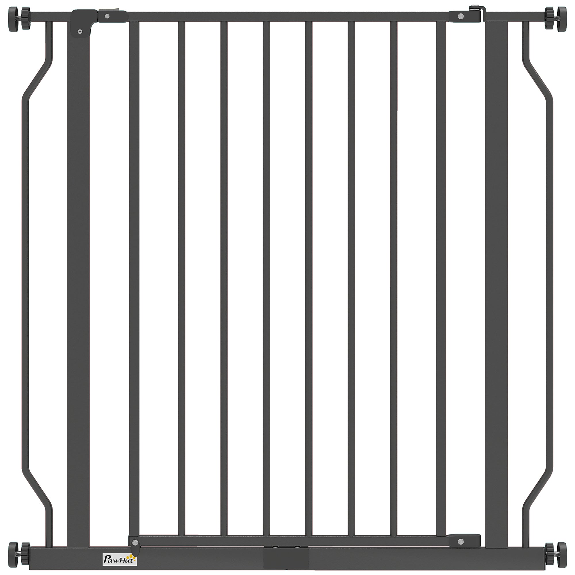 Extra Wide Dog Gate, with Door Pressure, for Doorways, Hallways, Staircases - Black