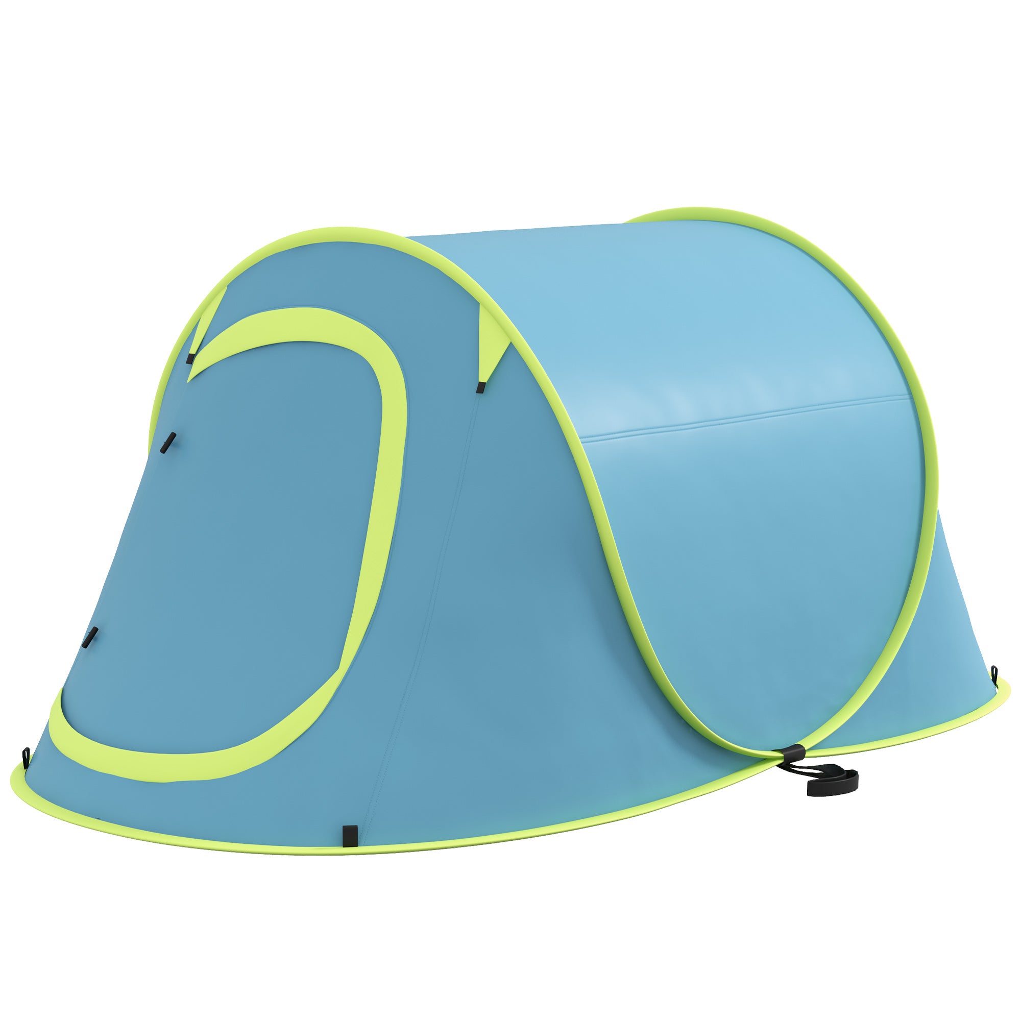 Instant Pop-Up Two-Man Camping Tent with Water-Resistant Design - Blue