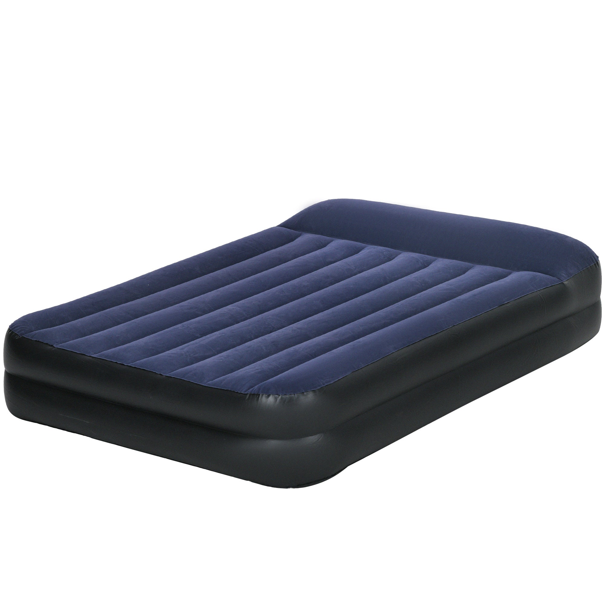 King-Size Air Bed with Built-in Electric Pump for Ultimate Comfort - Blue