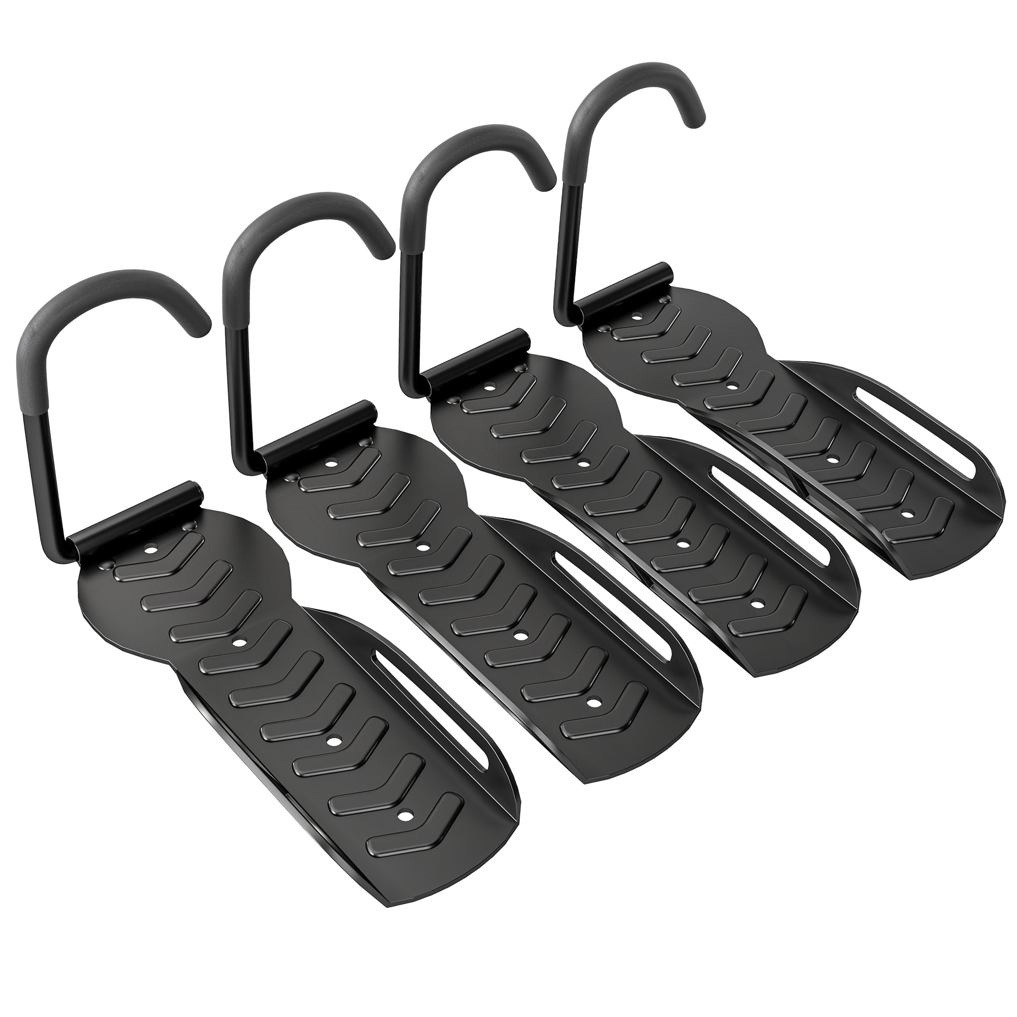 4 Pack Bike Rack, Wall Mounted Bicycle Hanger Hook, Foldable Garage Bike Wall Rack, Bicycle Storage Holder for Indoor Outdoor Use