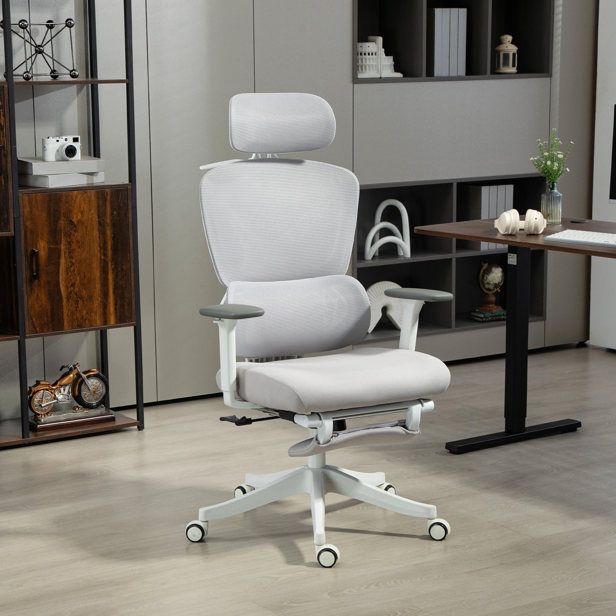 Ergonomic and Adjustable Office Chair - Grey
