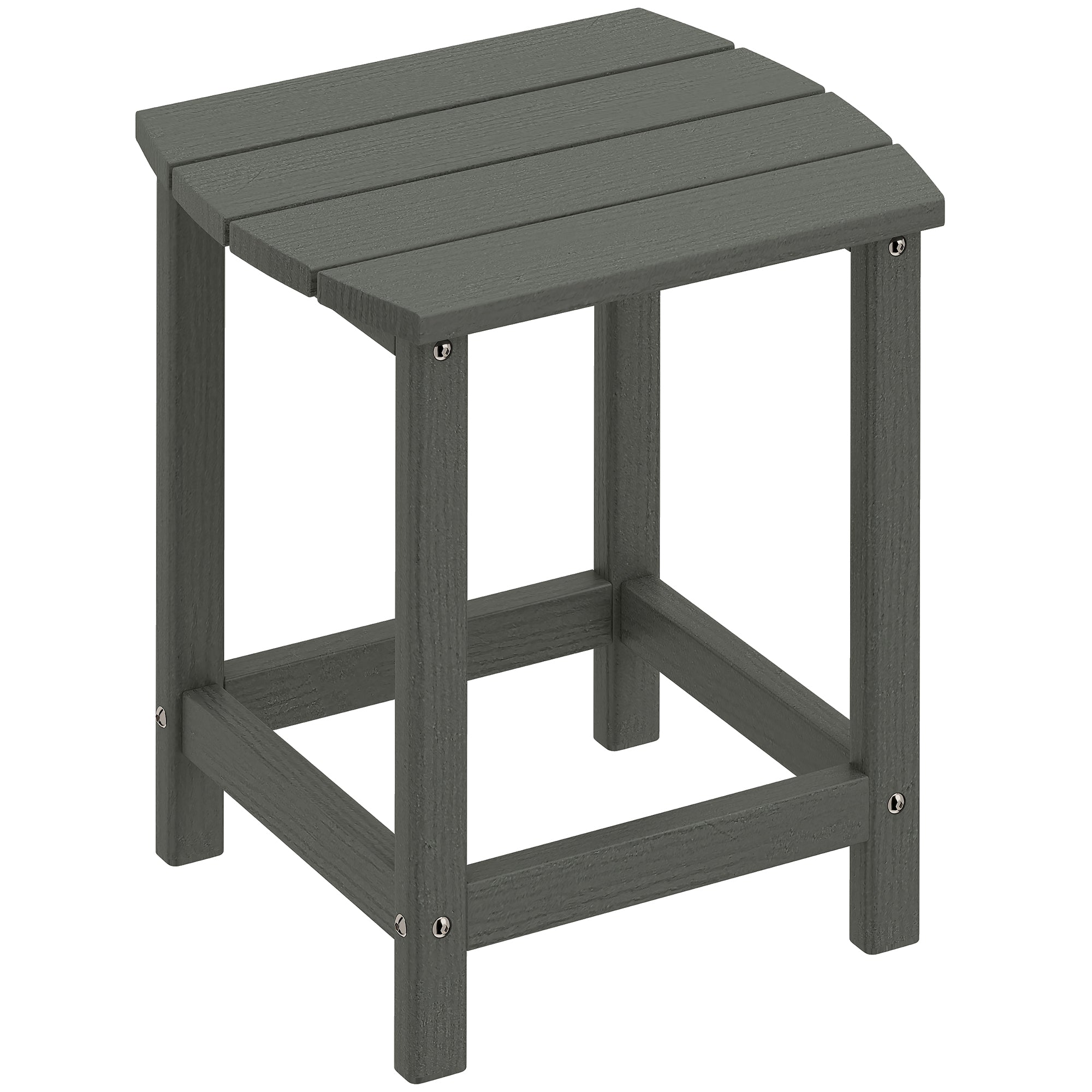 Outdoor Side Table, Garden Coffee Table, All-Weather Adirondack Side Table for Garden, Beach, Indoor Outdoor, Grey