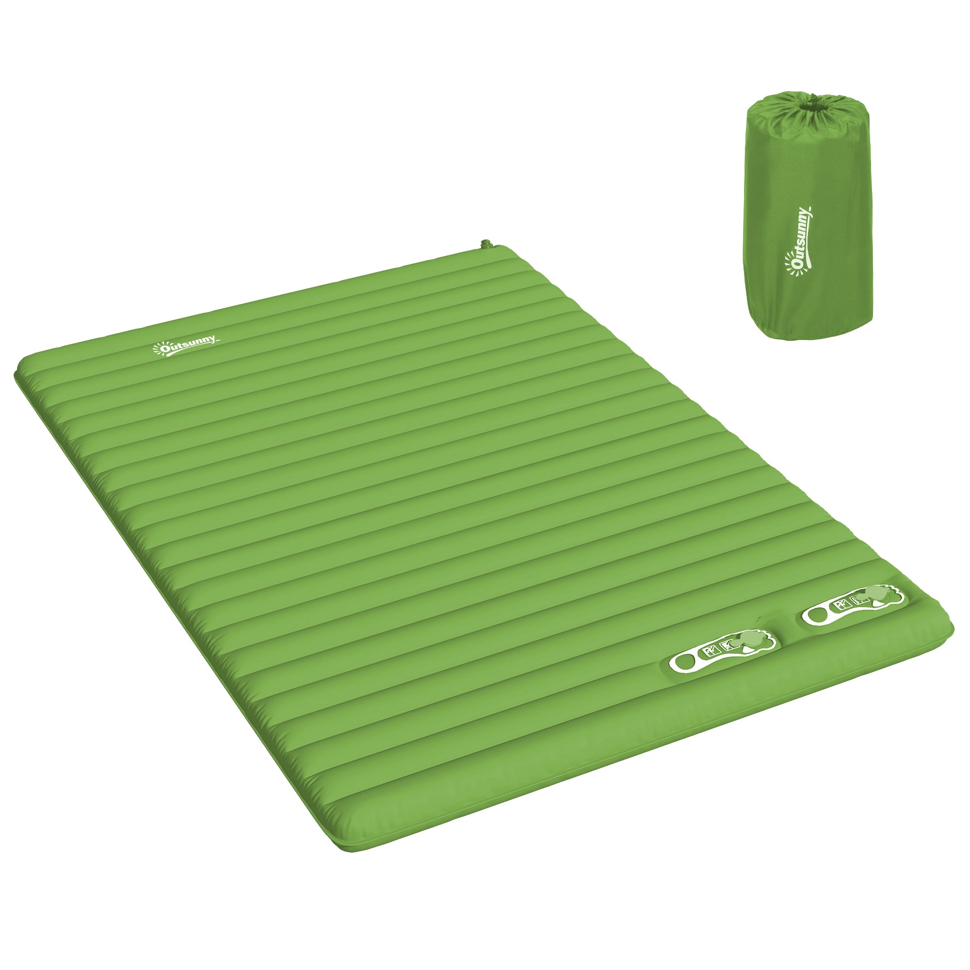 2 Person Camping Inflatable Mattress - Green