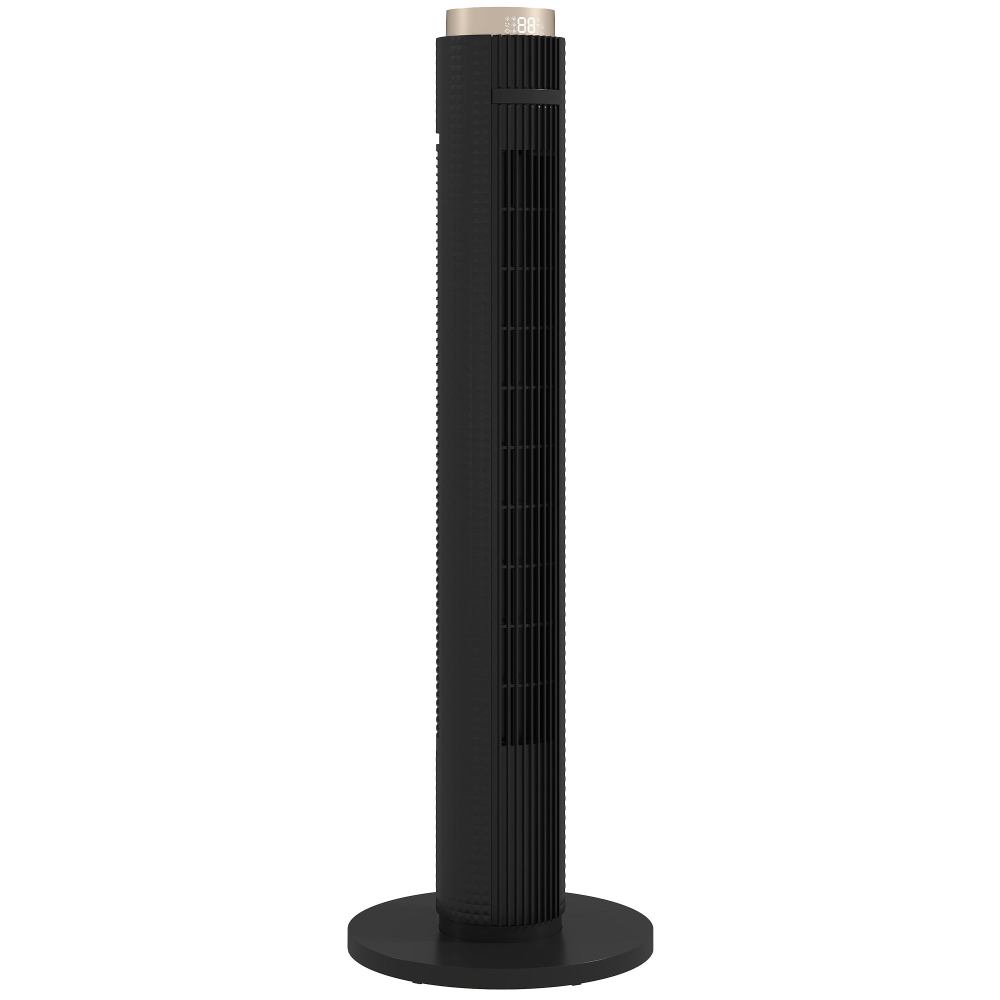 Tower Fan with WiFi App Control, Standing Floor Fan with 3 Speed 4 Modes, 12 Hour Timer and Night Light Black