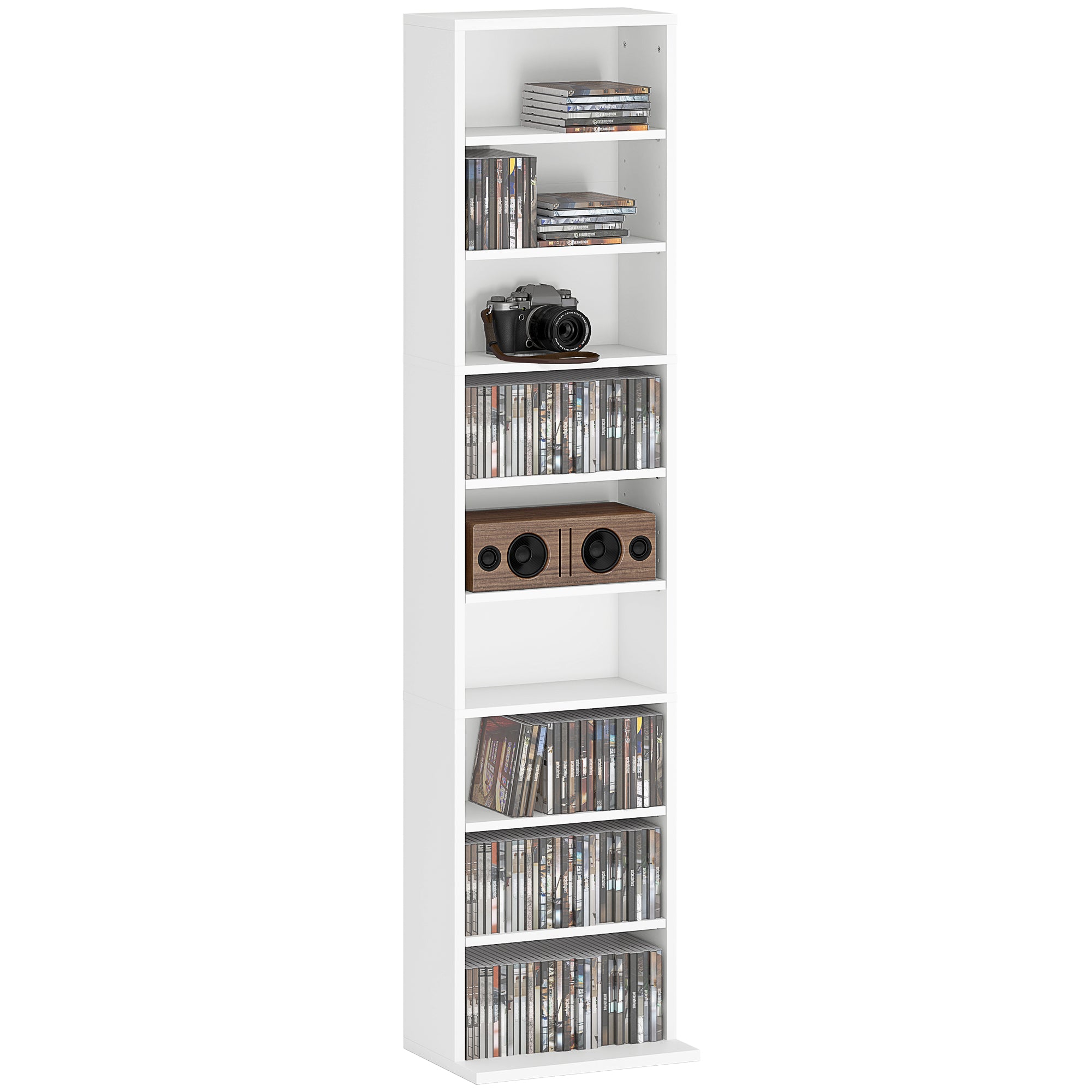 260 Narrow CD Storage Unit - White